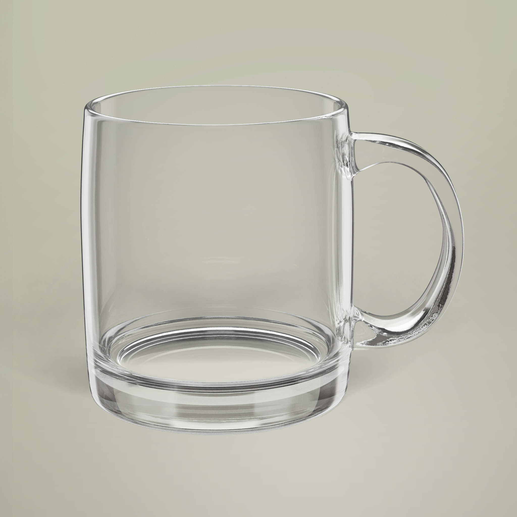 Glass Coffee Mug, 12.25oz (Engraving)Design