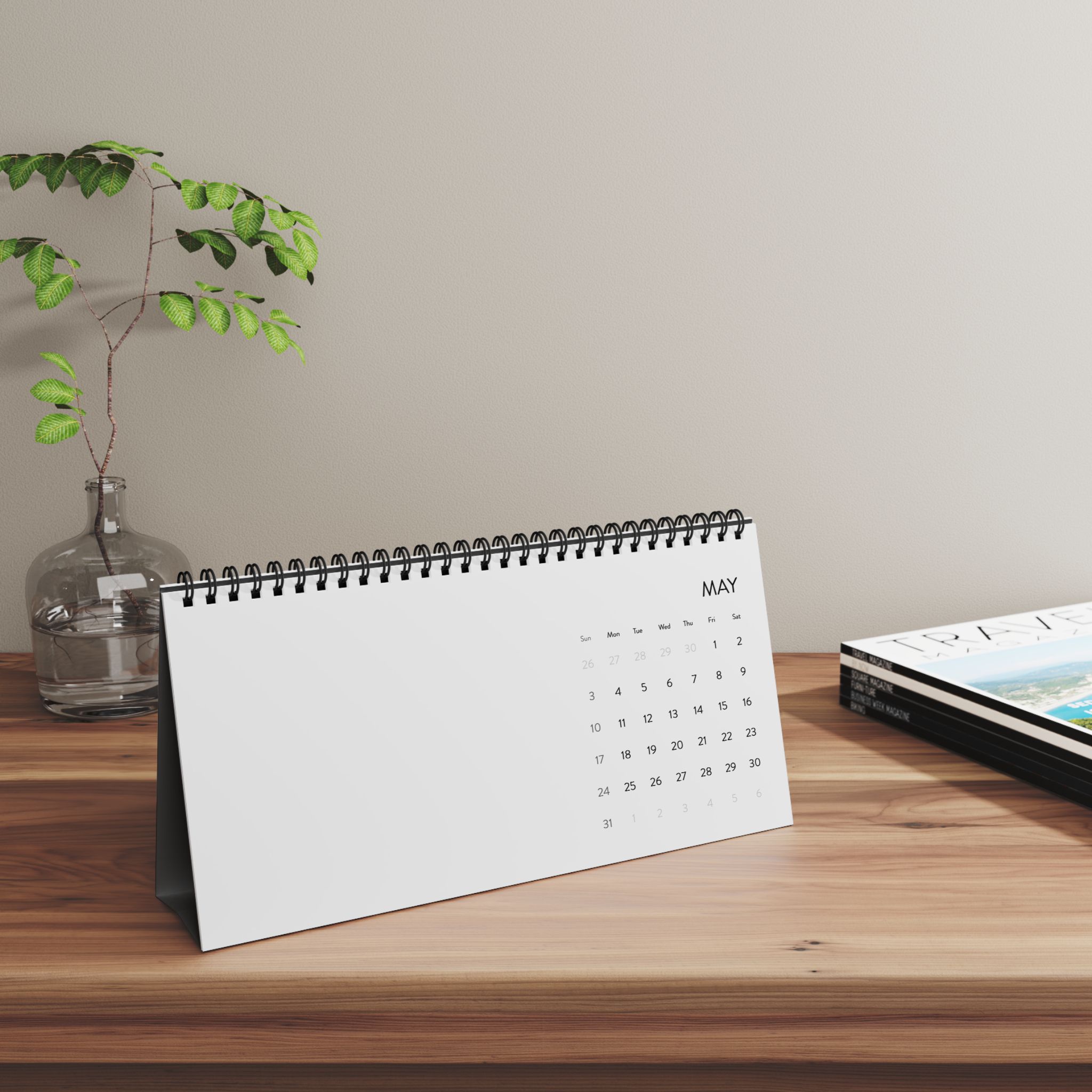 Desktop Calendar (2026 grid) - Thumbnail Image