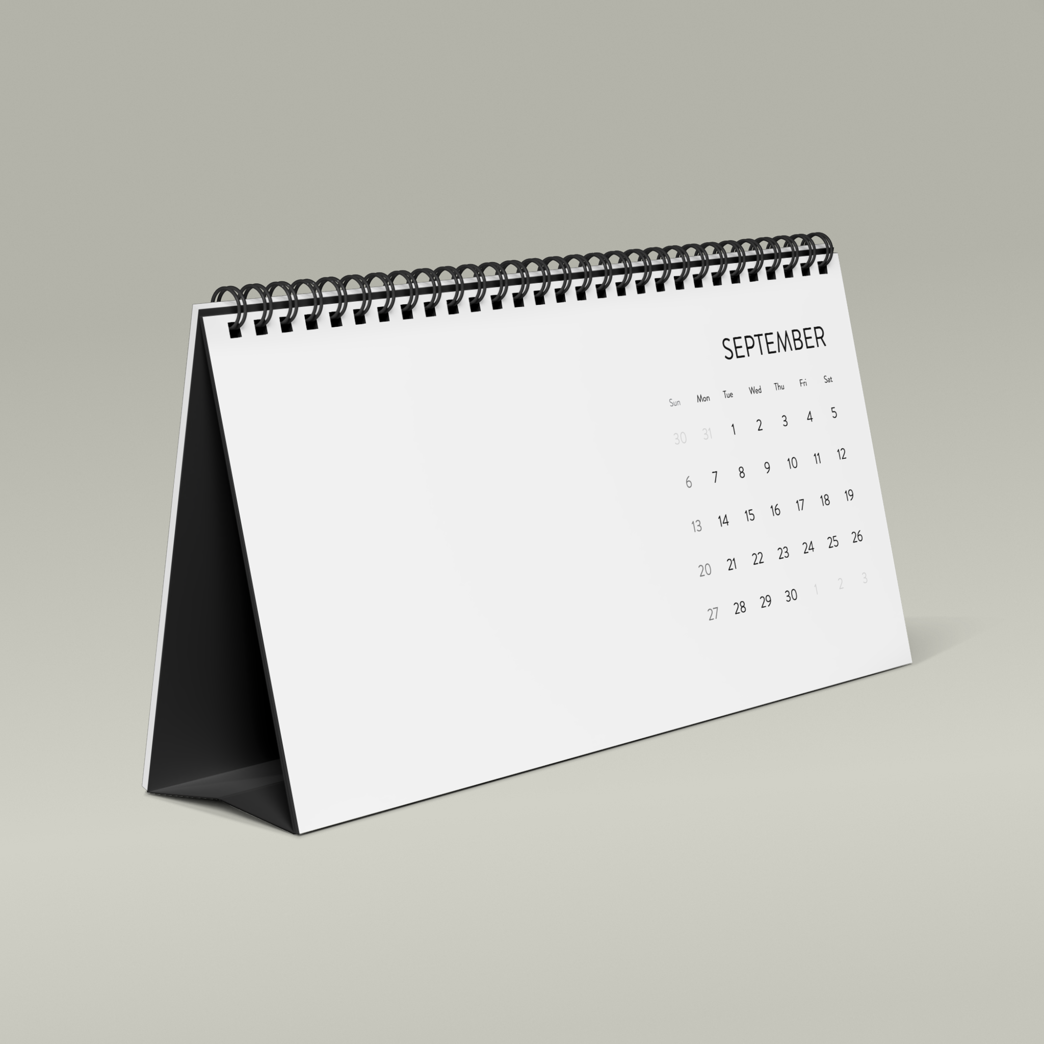 Desktop Calendar (2026 grid)Design