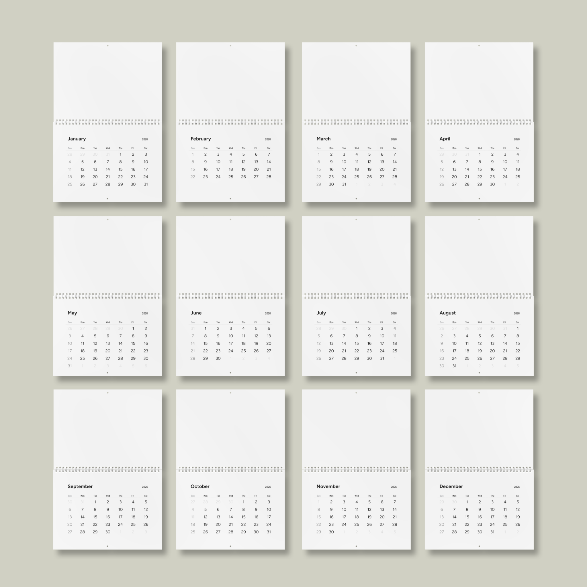 Standard Wall Calendar (2026) - Thumbnail Image