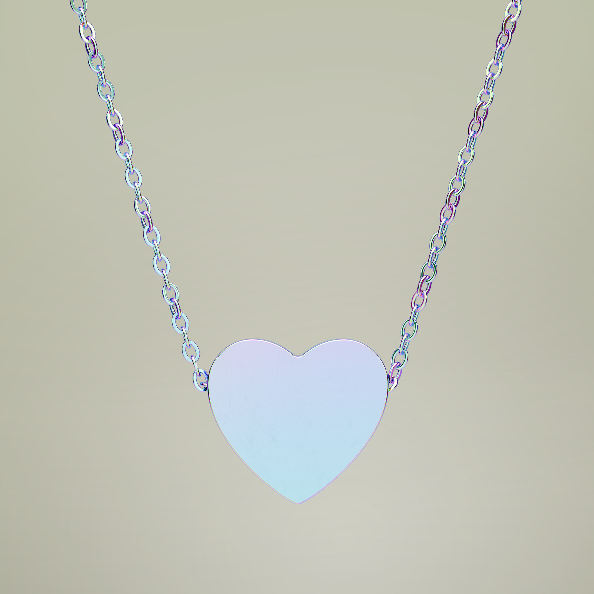 Heart Necklace (Engraving) - Thumbnail Image
