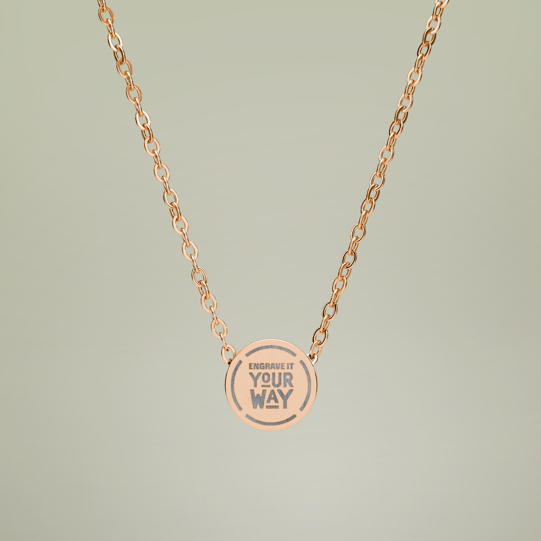 Mini Circle Necklace (Engraving)