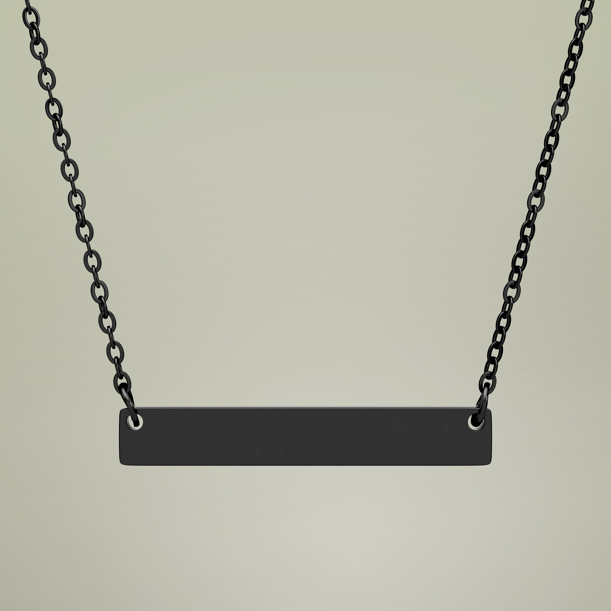 Horizontal Bar Necklace (Engraving) - Thumbnail Image