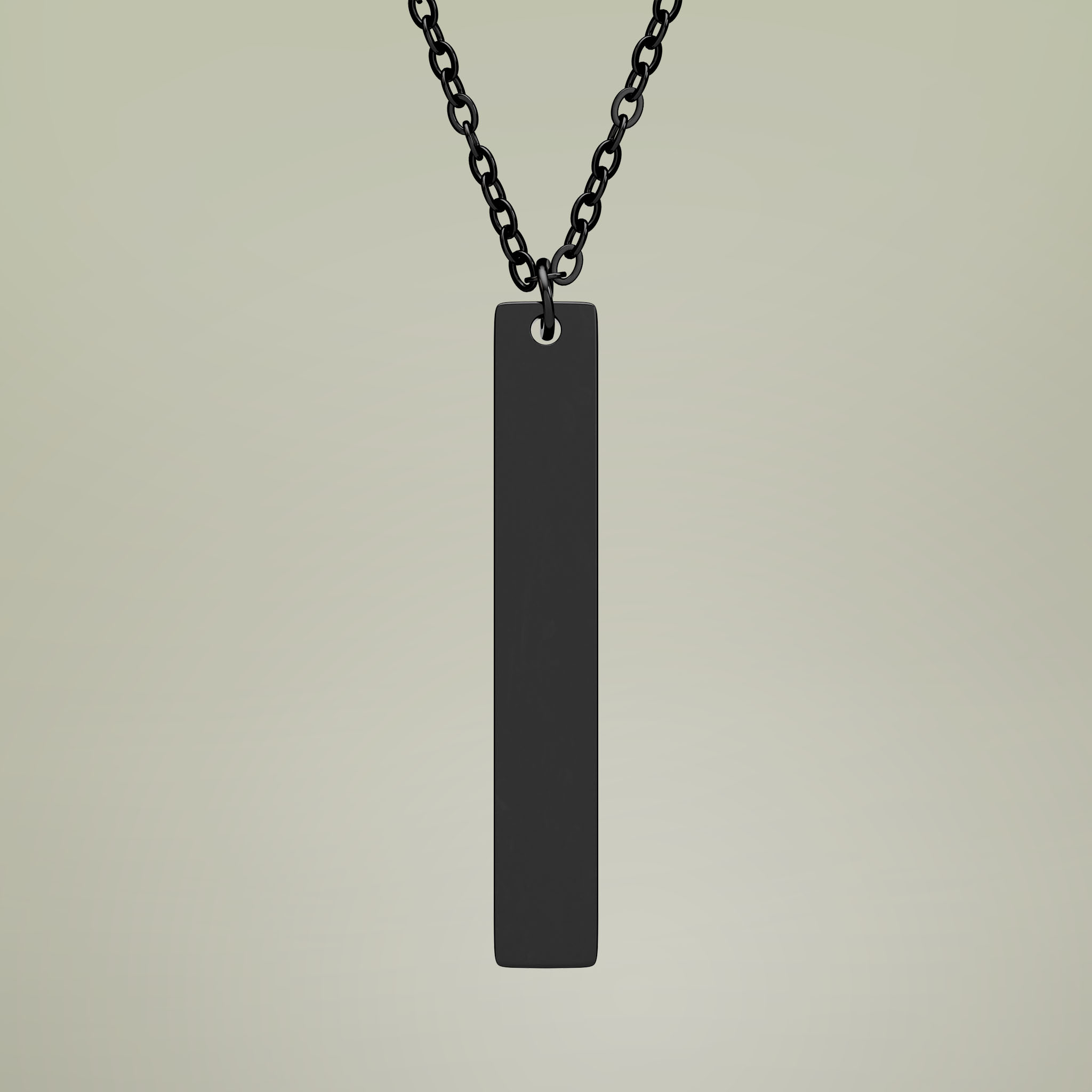 Vertical Bar Necklace (Engraving) - Thumbnail Image