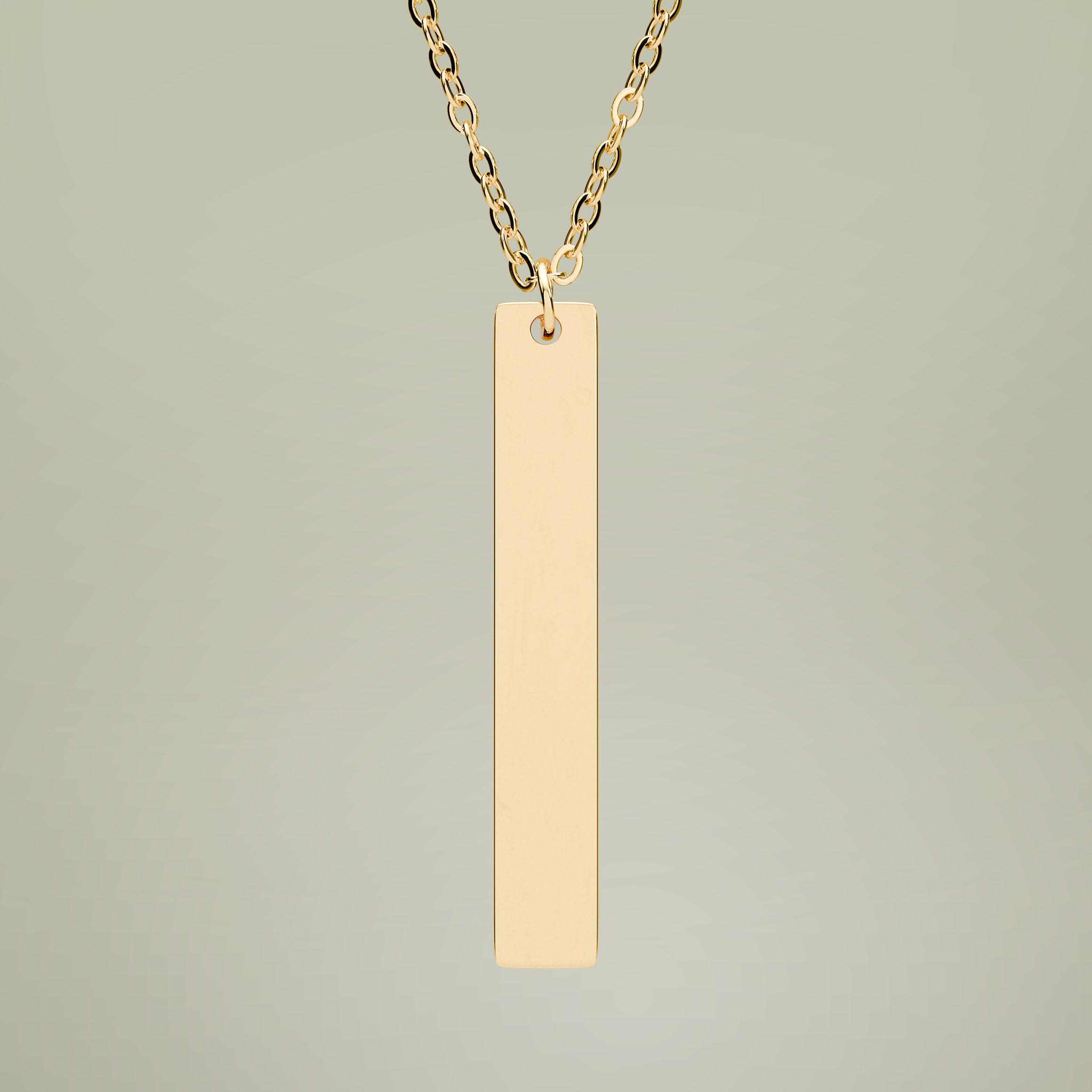 Vertical Bar Necklace (Engraving) - Thumbnail Image