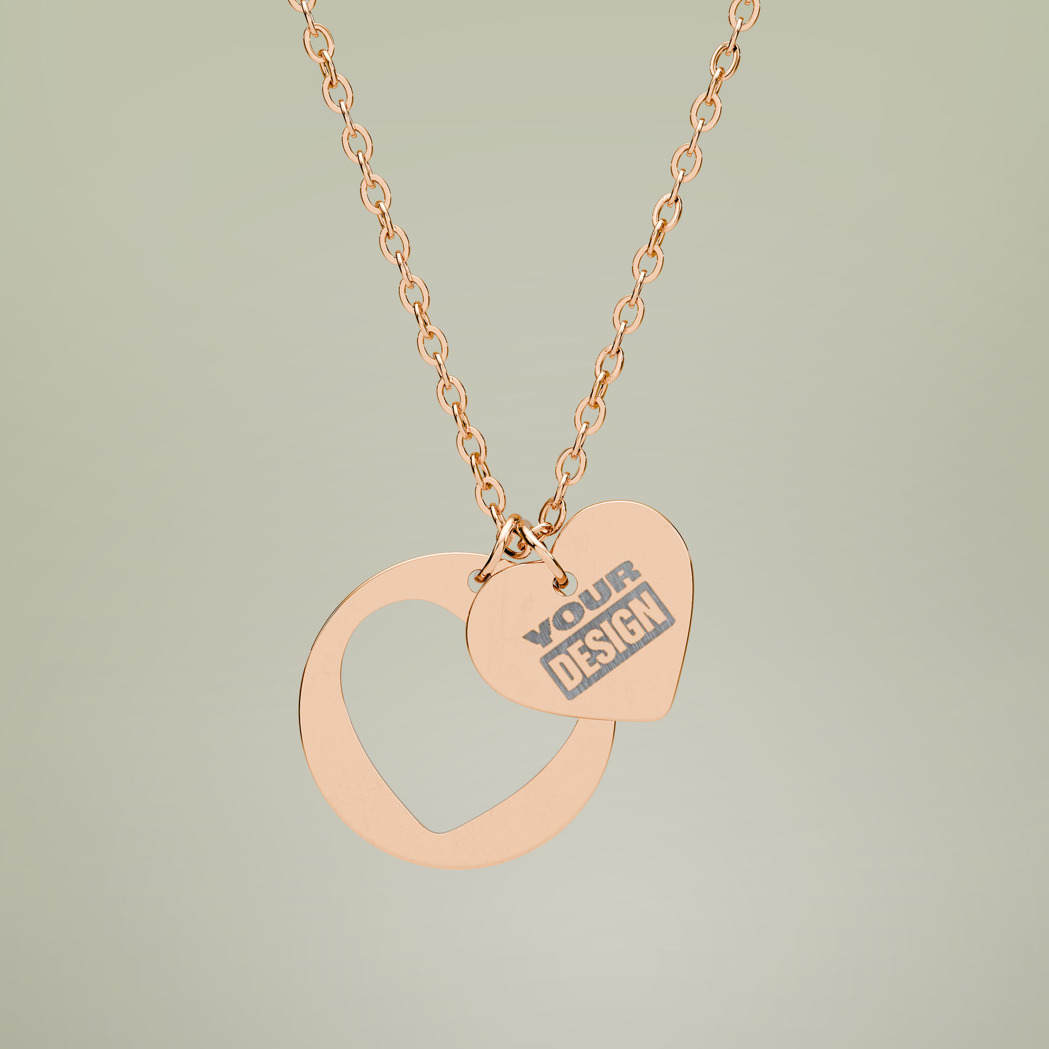 Heart Cutout Necklace (Engraving)