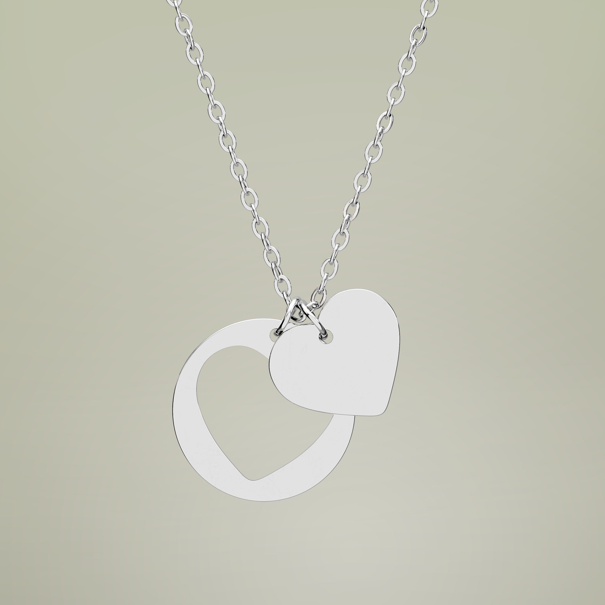 Heart Cutout Necklace (Engraving) - Thumbnail Image