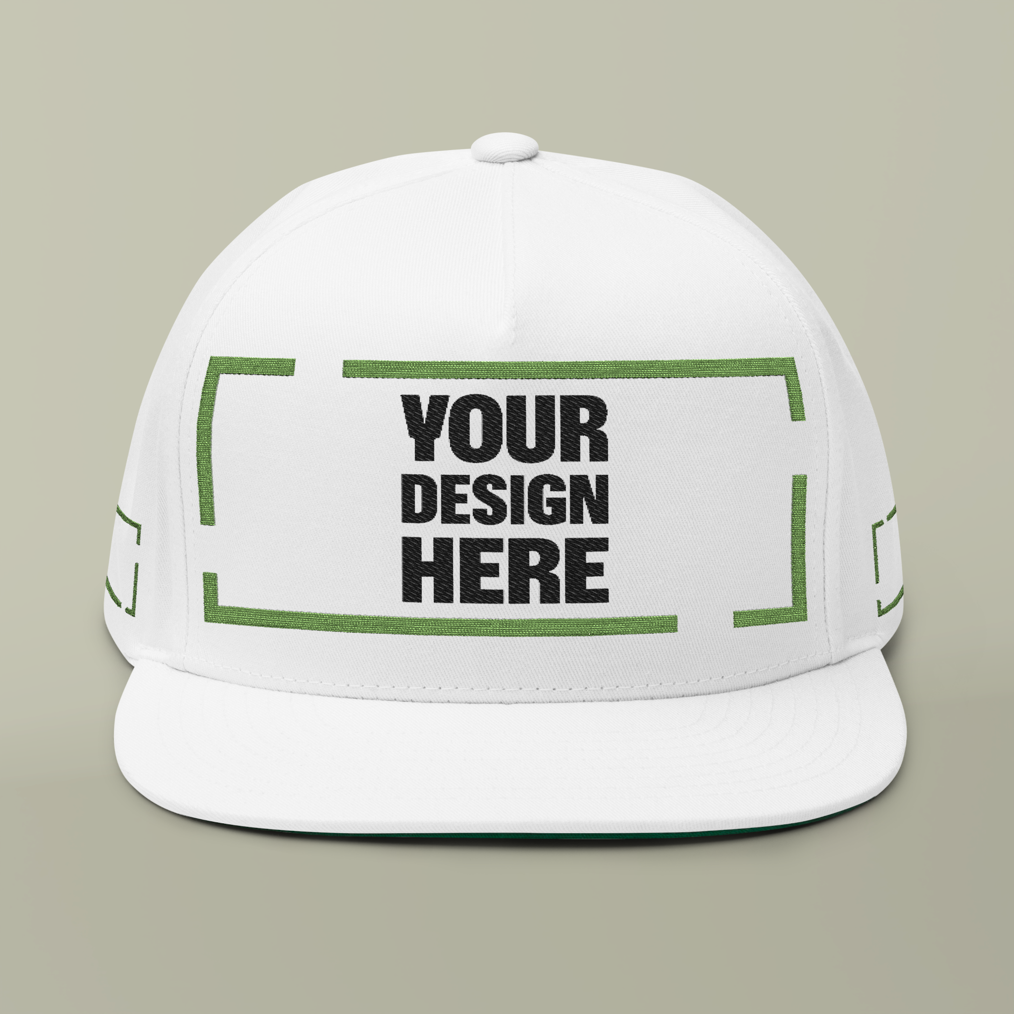 Flat Bill Cap (Embroidery)