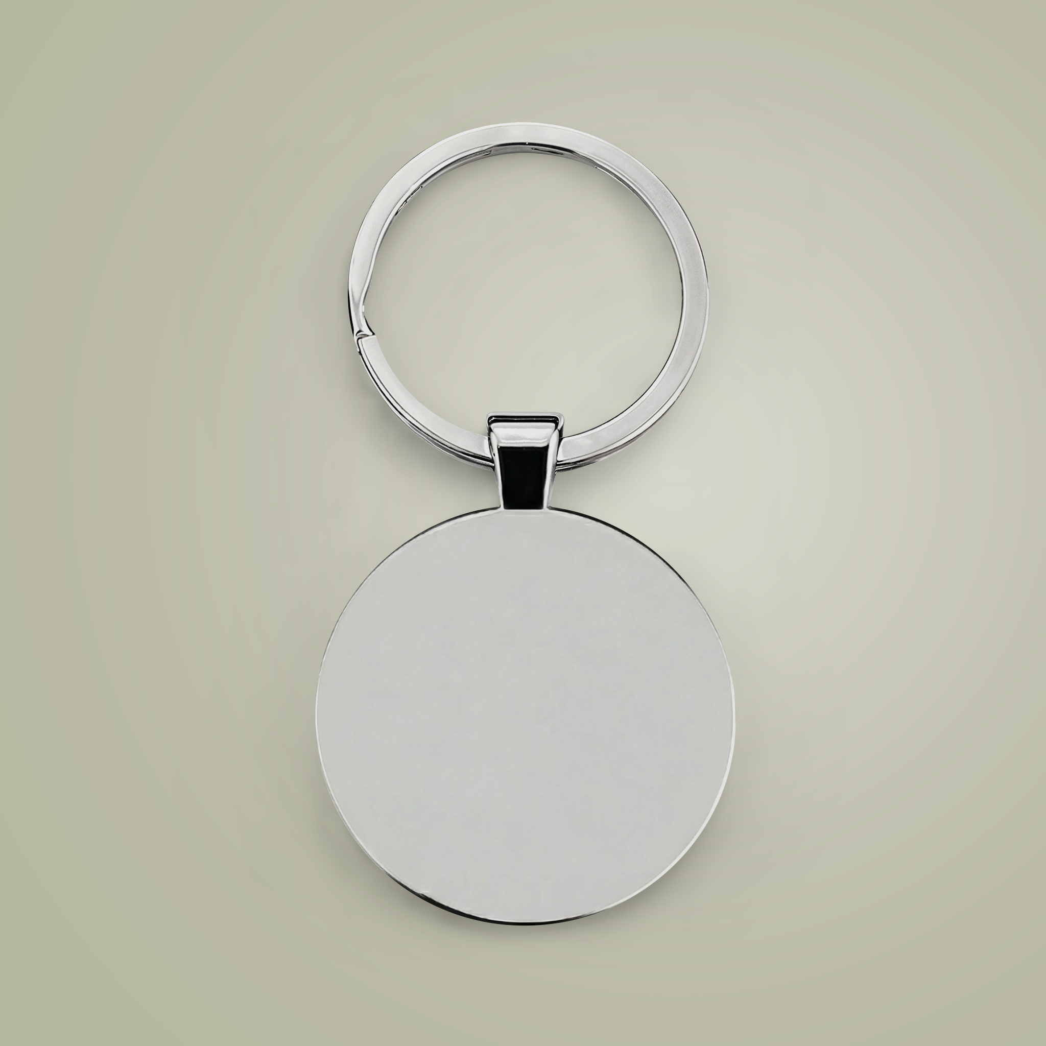 Round Stainless Steel Keychain - Thumbnail Image