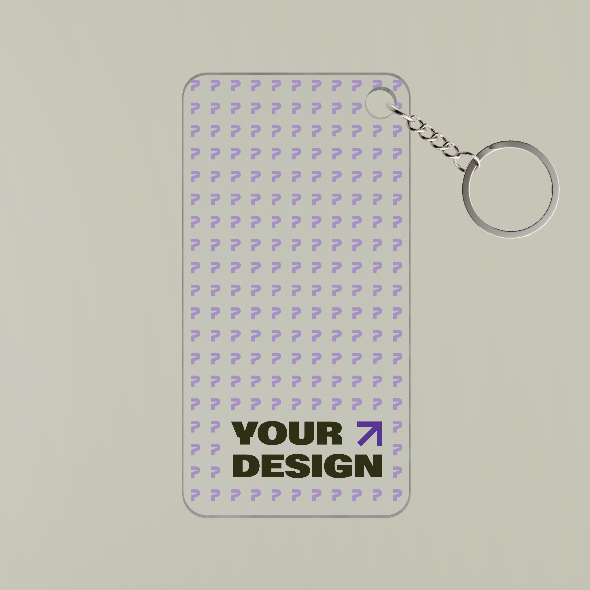 Single-Sided Printed Keychain Charm