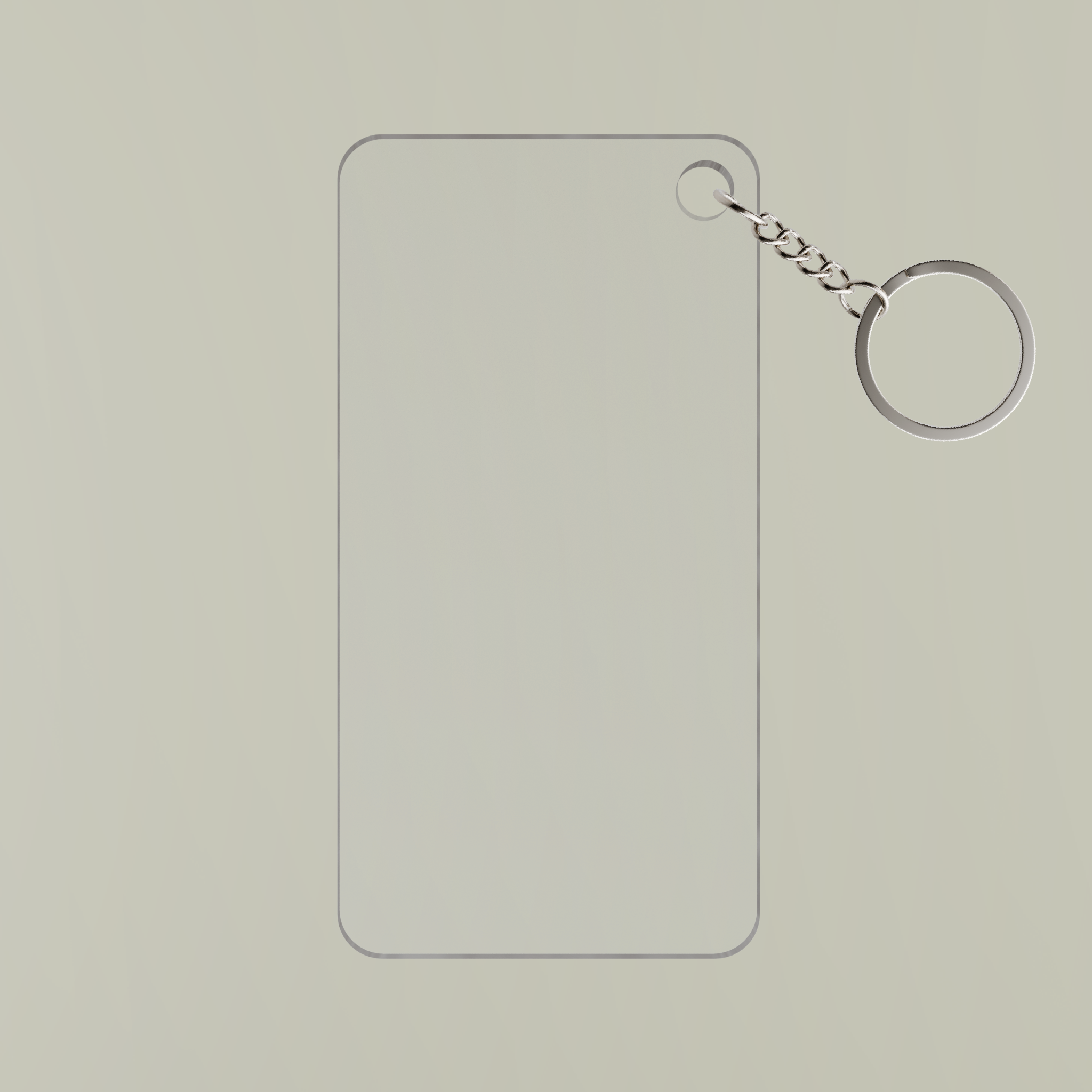 Single-Sided Printed Keychain CharmDesign