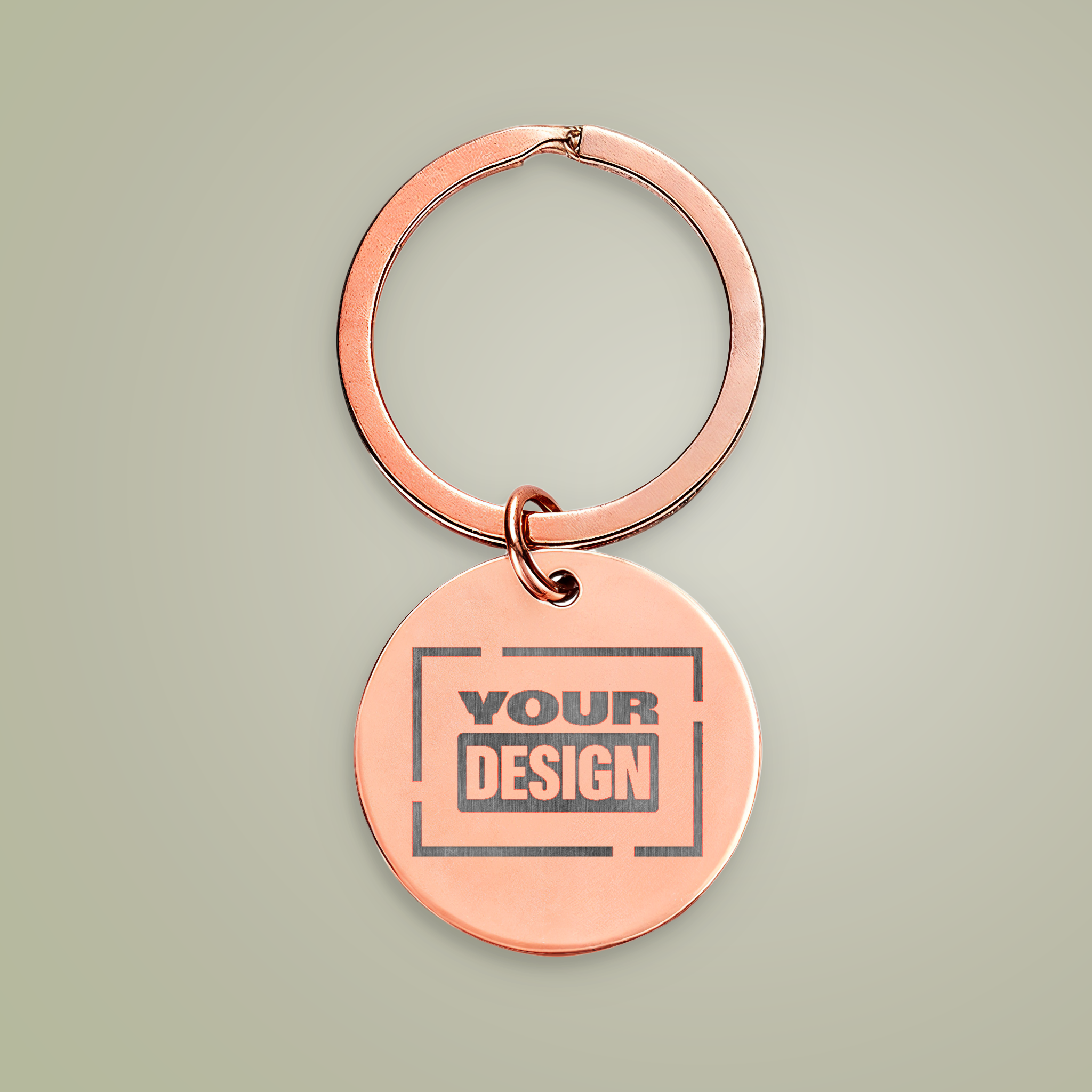 Stainless Steel Round Keychain (Engraving) - Thumbnail Image