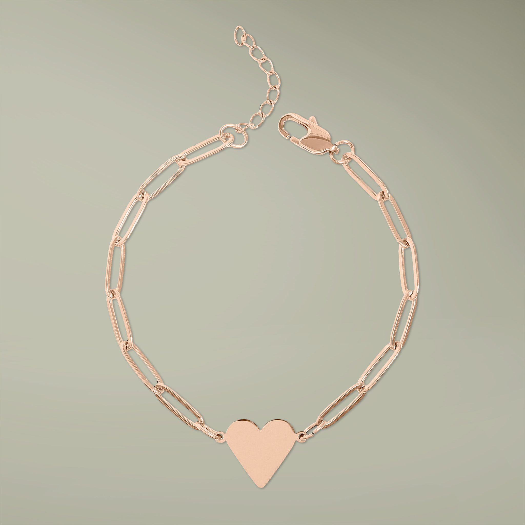 Paperclip Heart Bracelet (Engraving) - Thumbnail Image