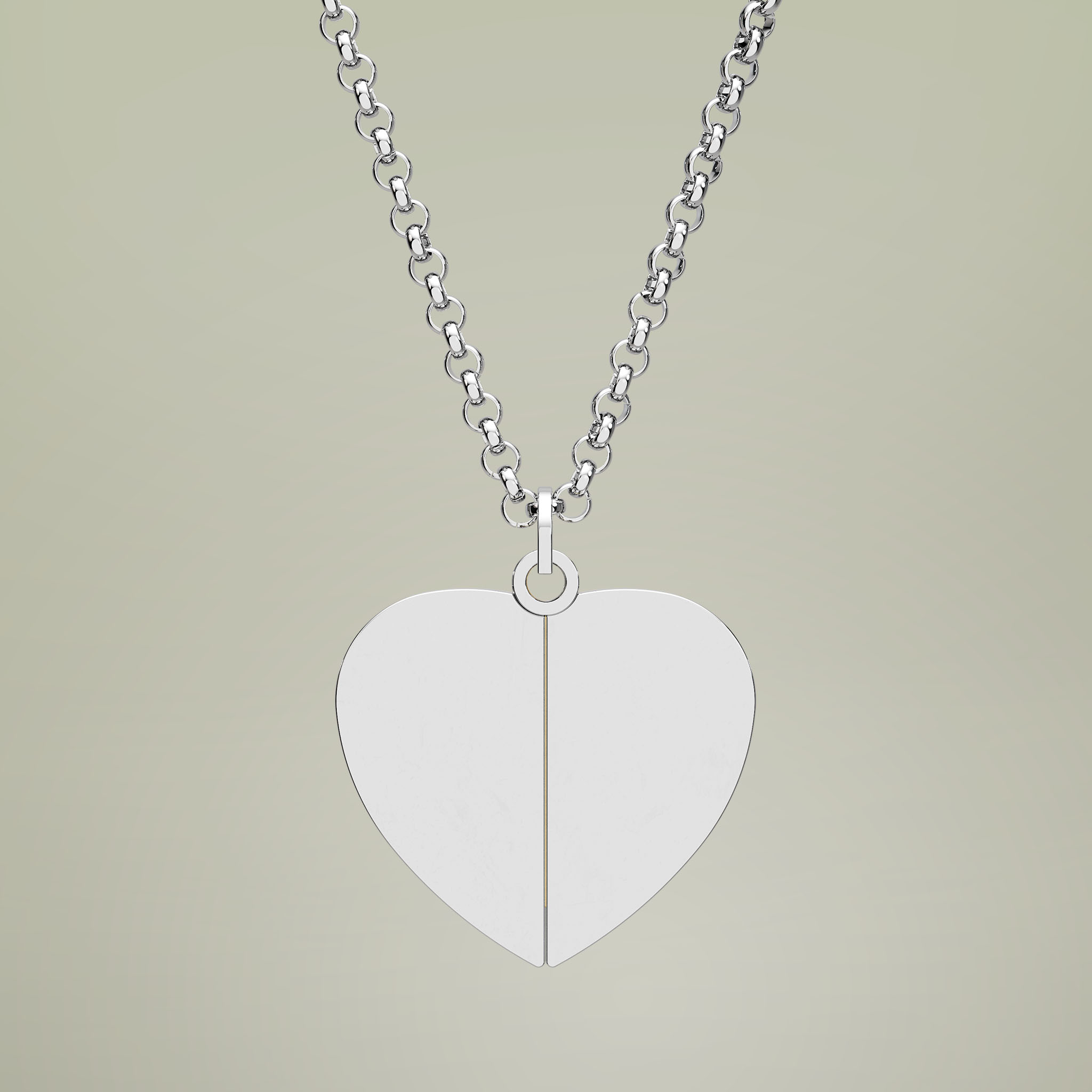 Hidden Message Heart Necklace (Engraving) - Thumbnail Image