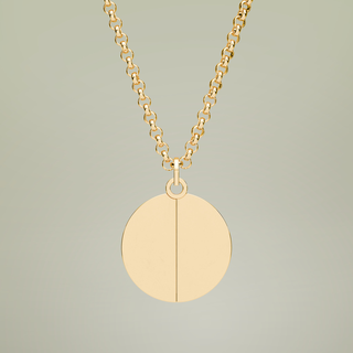 Hidden Message Circle Necklace (Engraving)