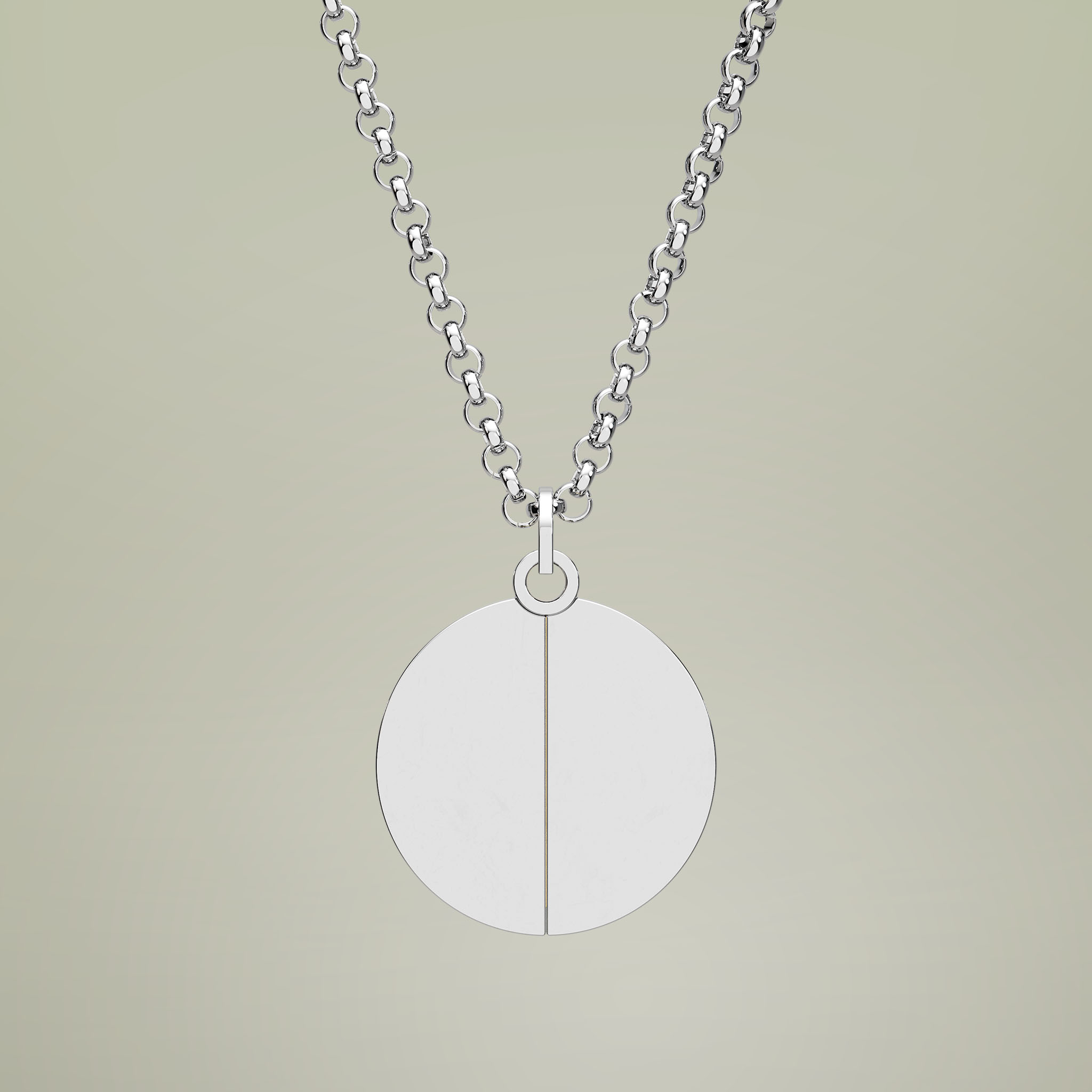 Hidden Message Circle Necklace (Engraving) - Thumbnail Image