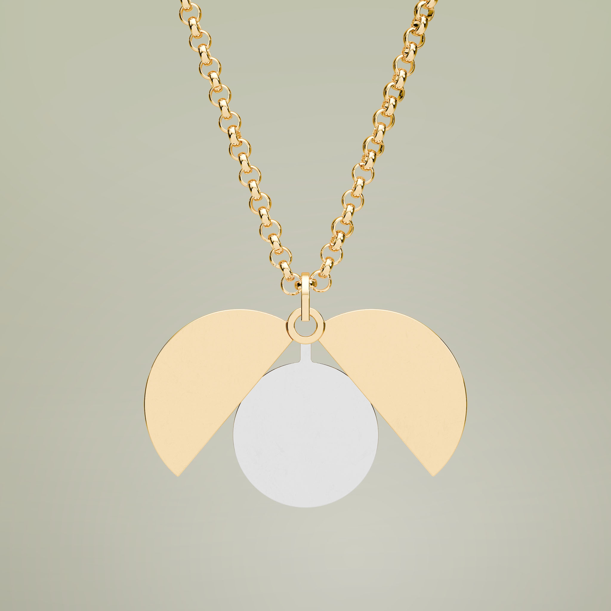 Hidden Message Circle Necklace (Engraving) - Thumbnail Image