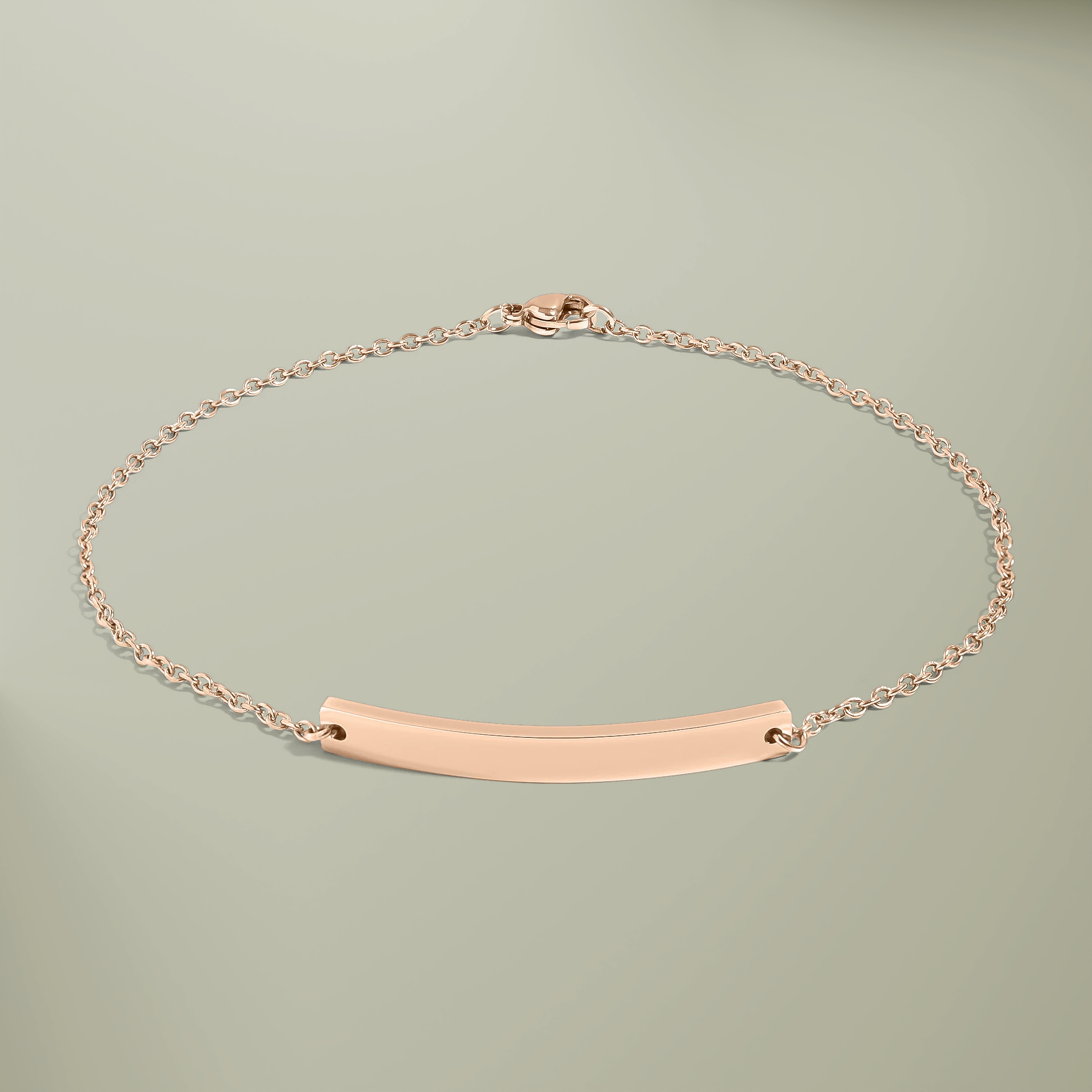 Curved Bar Anklet (Engraving) - Thumbnail Image