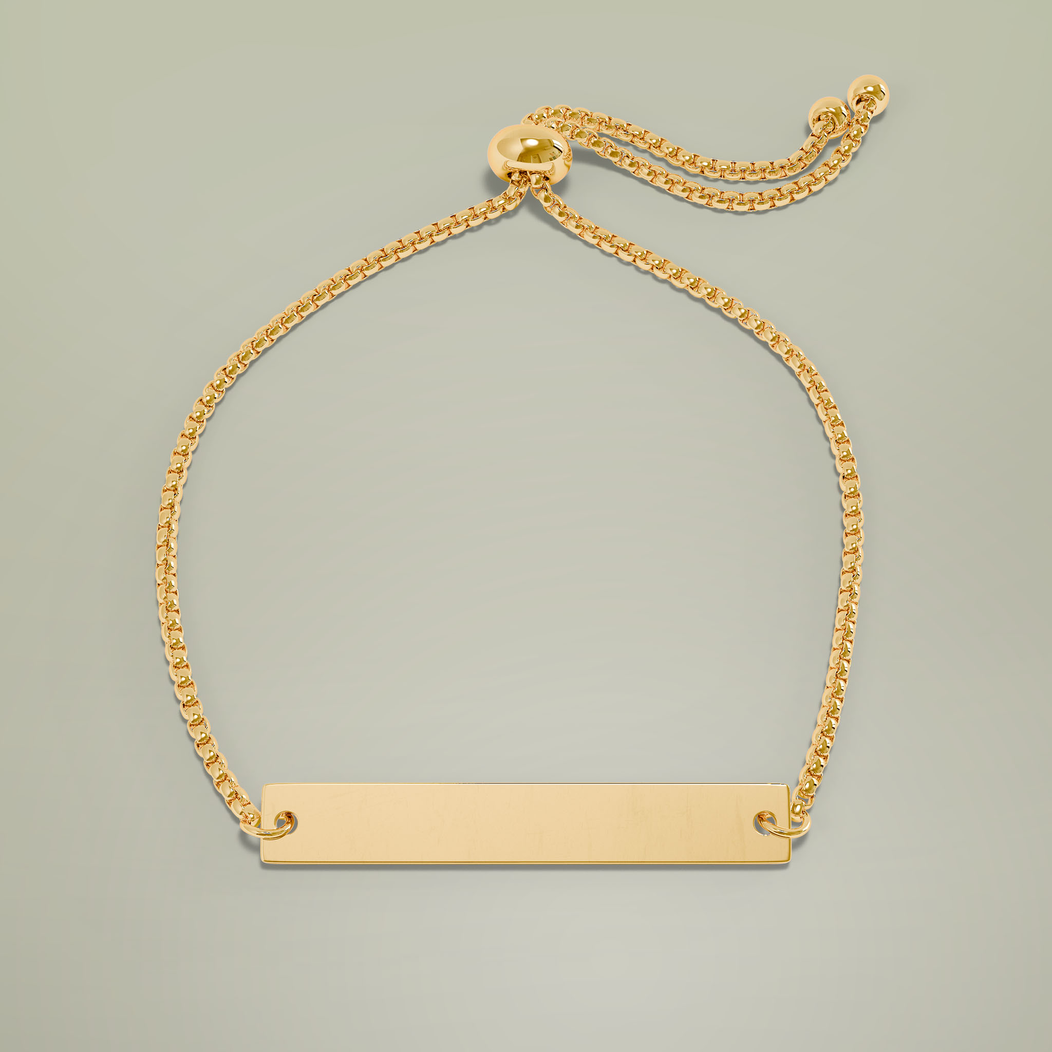 Adjustable Flat Bar Bracelet (Engraving) - Thumbnail Image