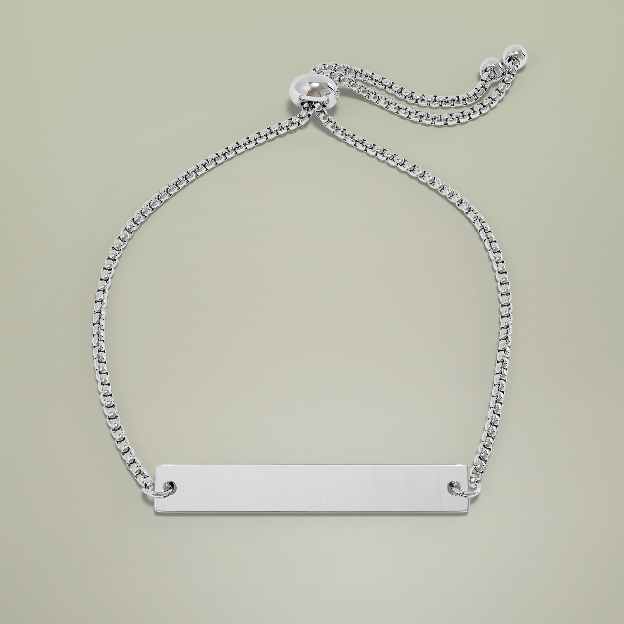 Adjustable Flat Bar Bracelet (Engraving) - Thumbnail Image