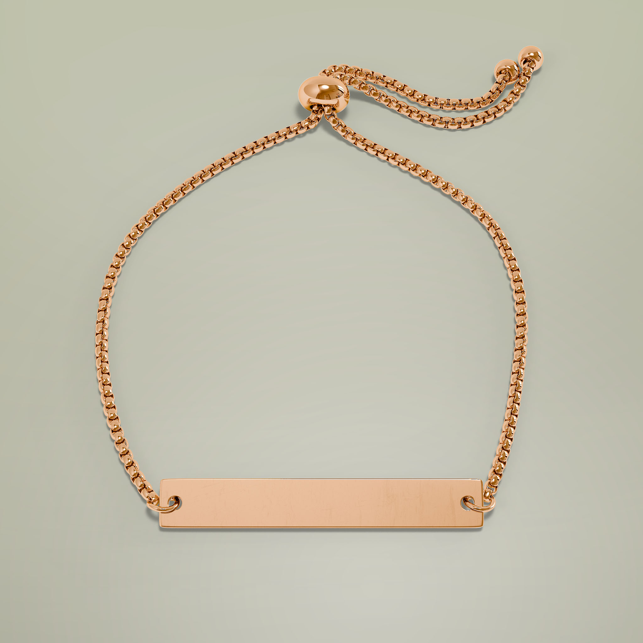 Adjustable Flat Bar Bracelet (Engraving) - Thumbnail Image