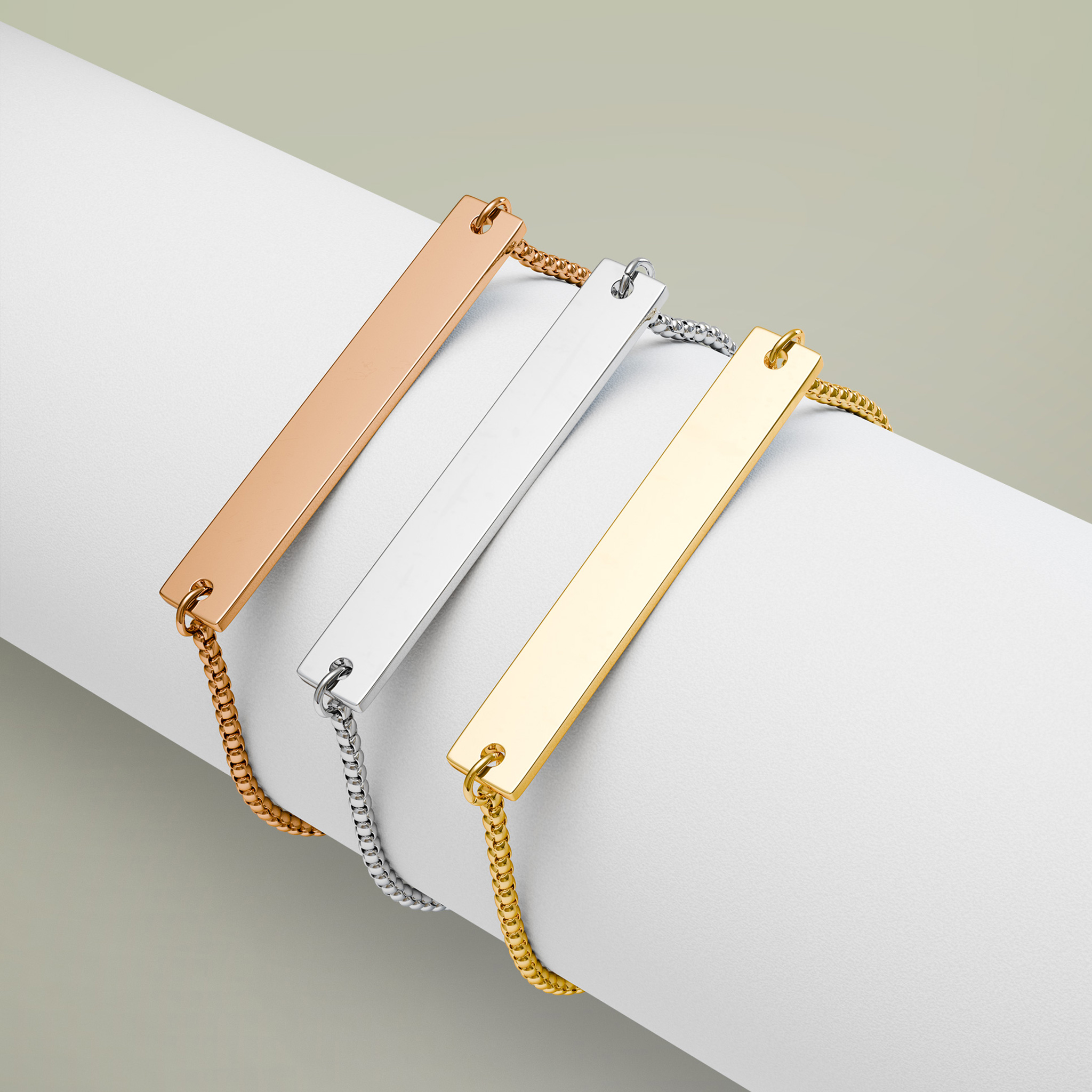 Adjustable Flat Bar Bracelet (Engraving)Design