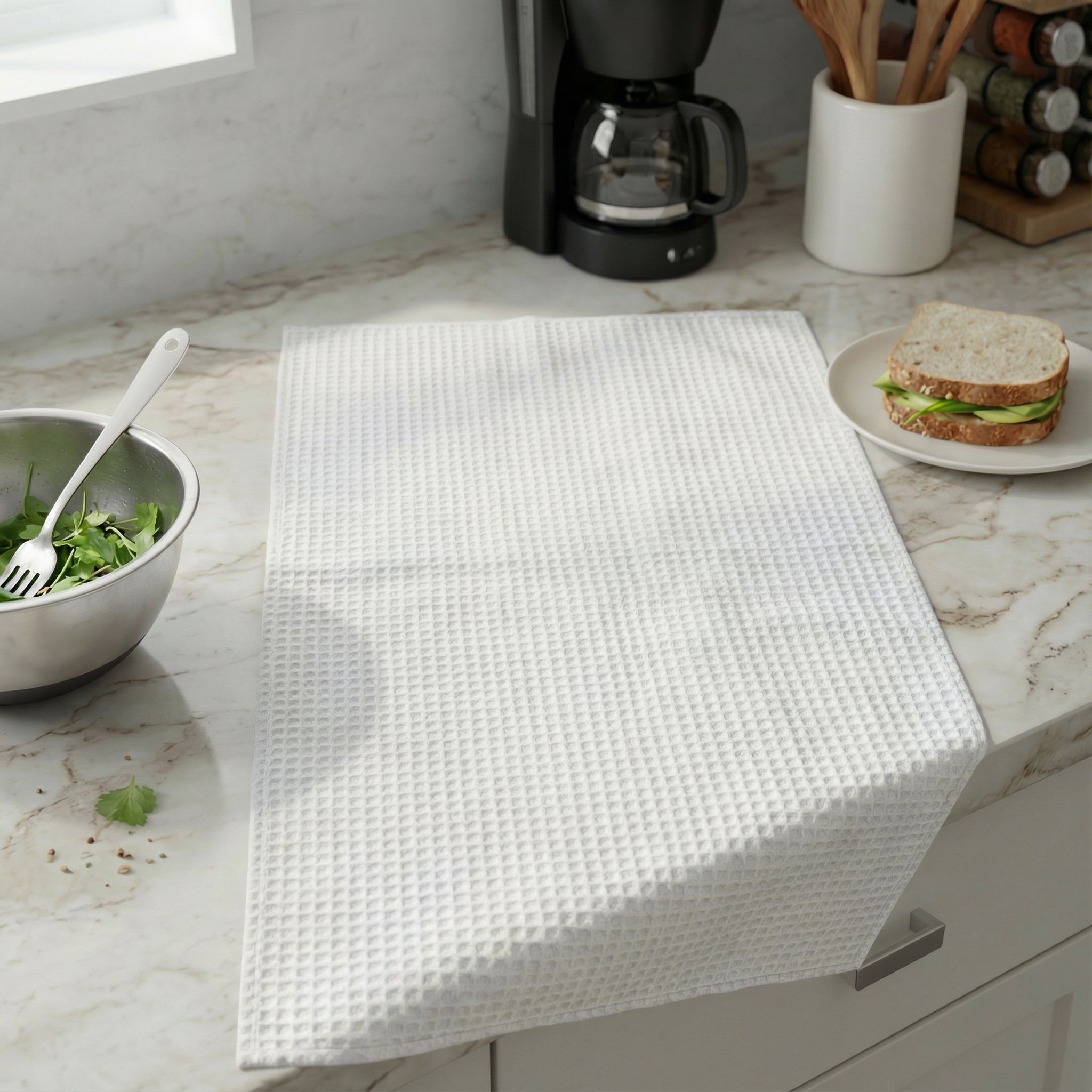 Waffle Weave Kitchen Hand Towel - Thumbnail Image
