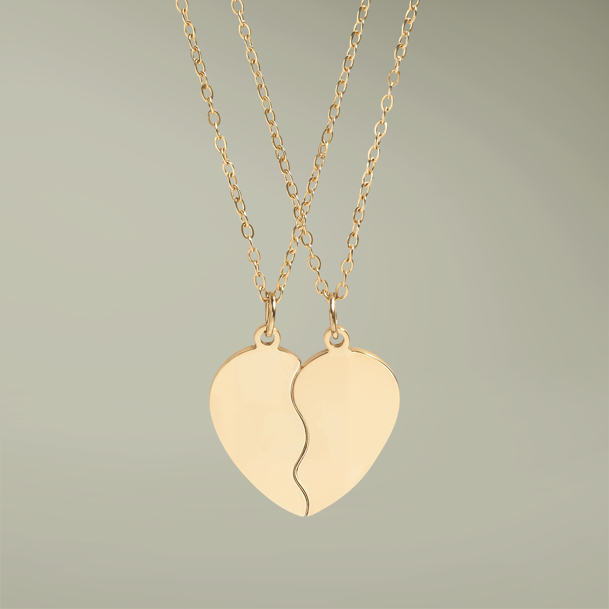 BreakApartHeartNecklaceSet(Engraving)
