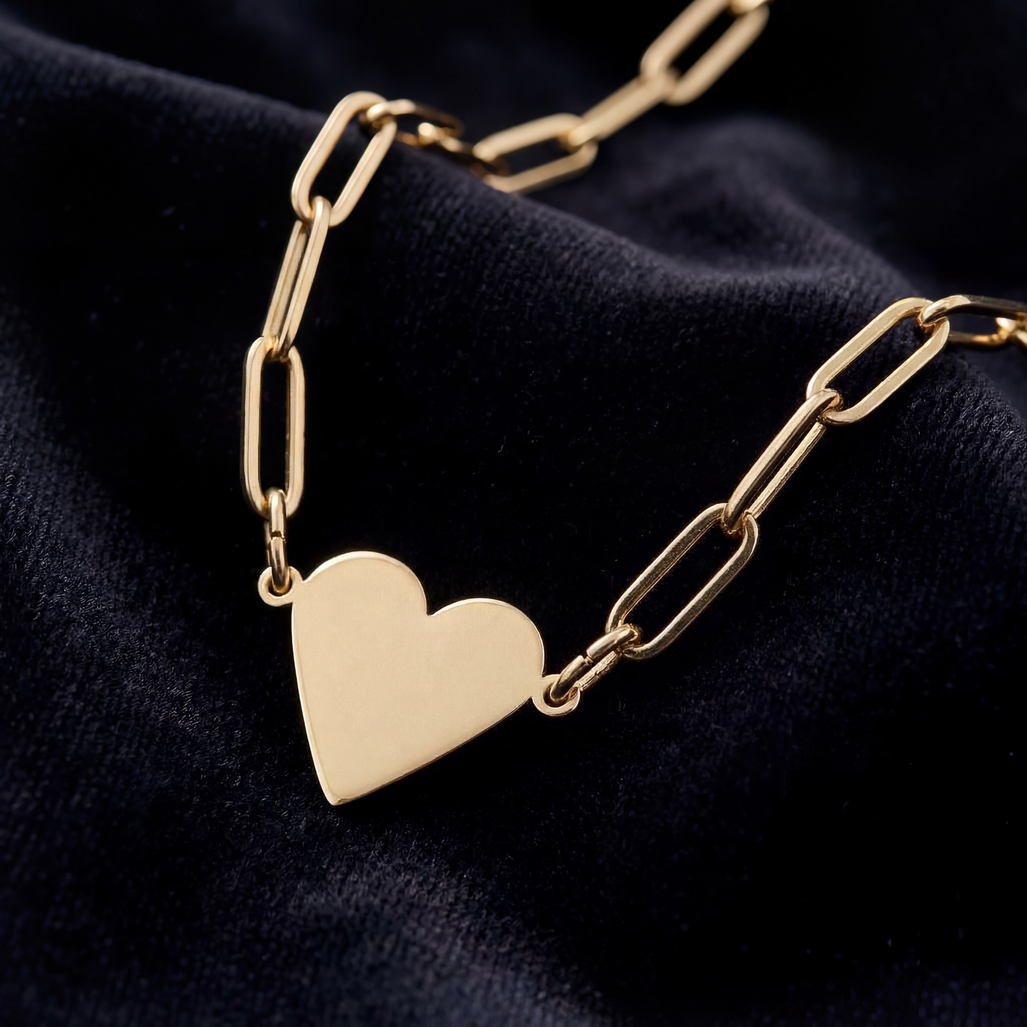 Paperclip Heart Necklace (Engraving) - Thumbnail Image