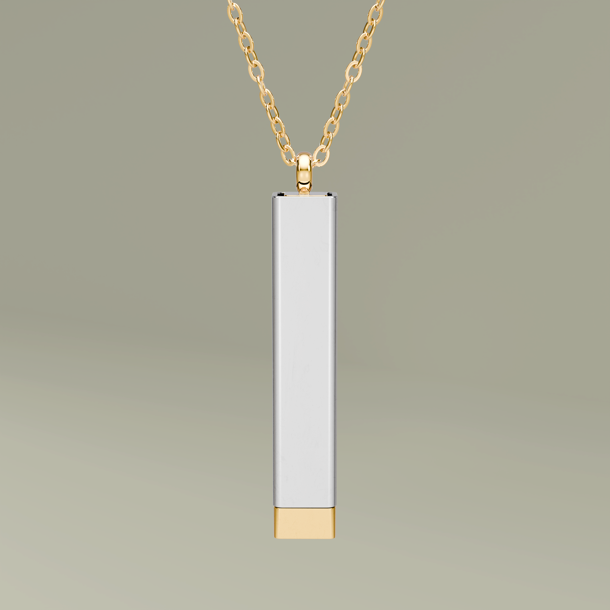 Hidden Message Sliding Blank Bar Necklace (Engraving) - Thumbnail Image