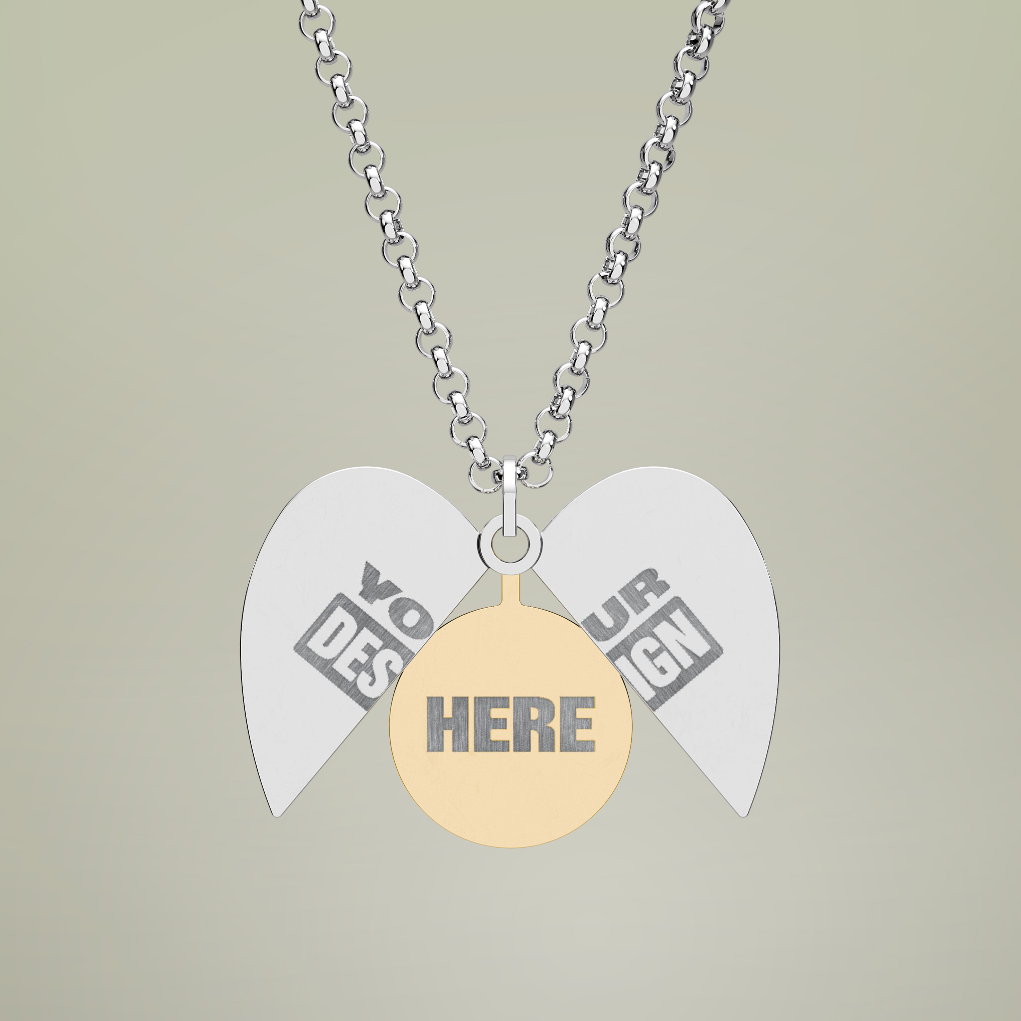 Hidden Message Heart Necklace (Engraving)