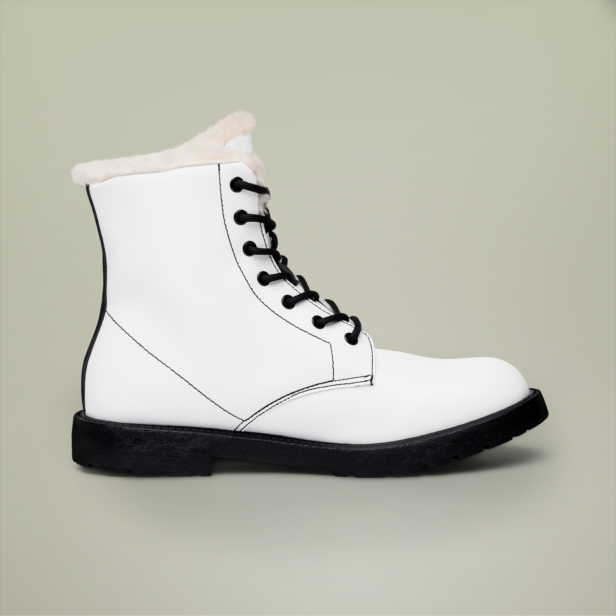Women's Fur and Leather Boots - Thumbnail Image