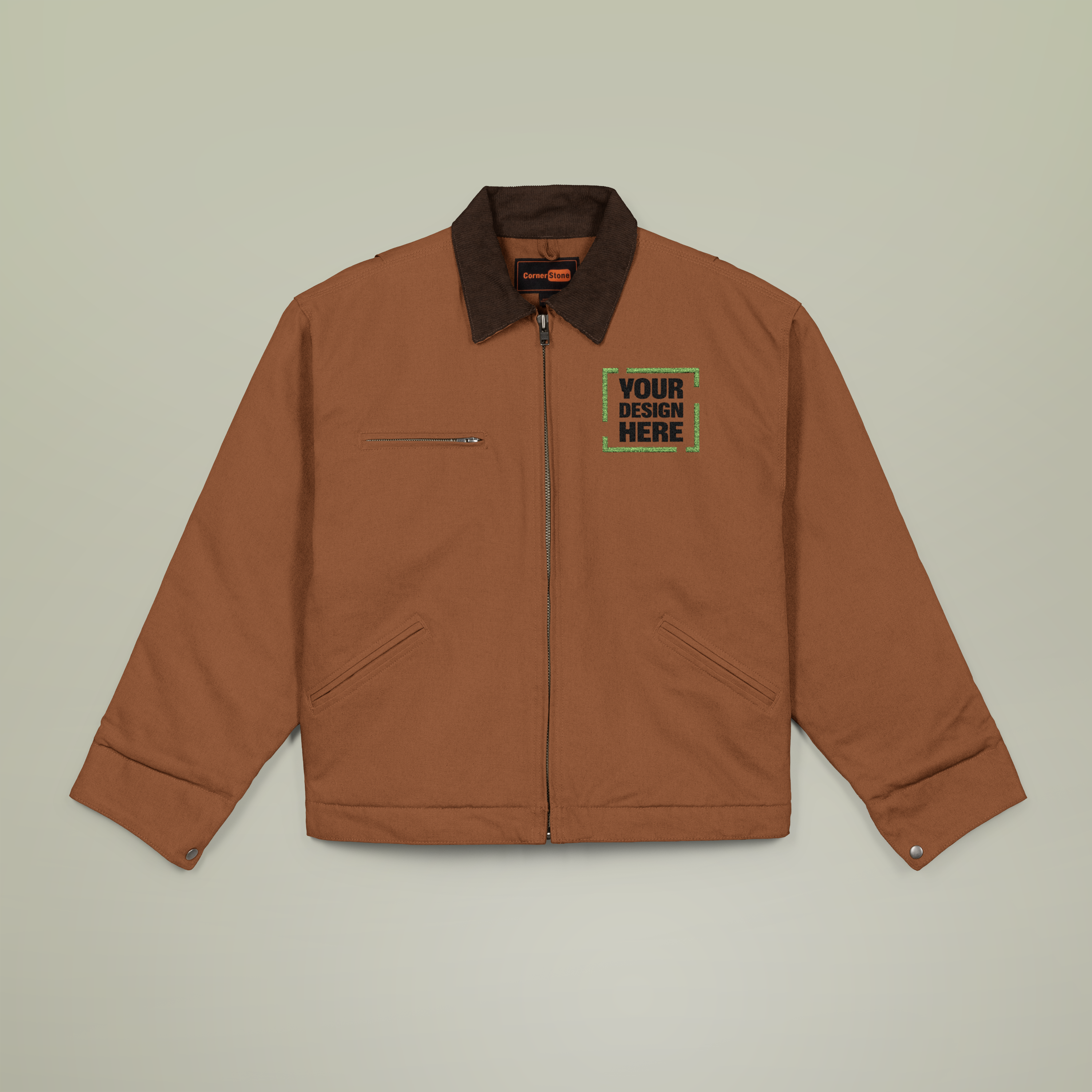 CornerStone® Unisex Duck Cloth Work Jacket (Embroidery)