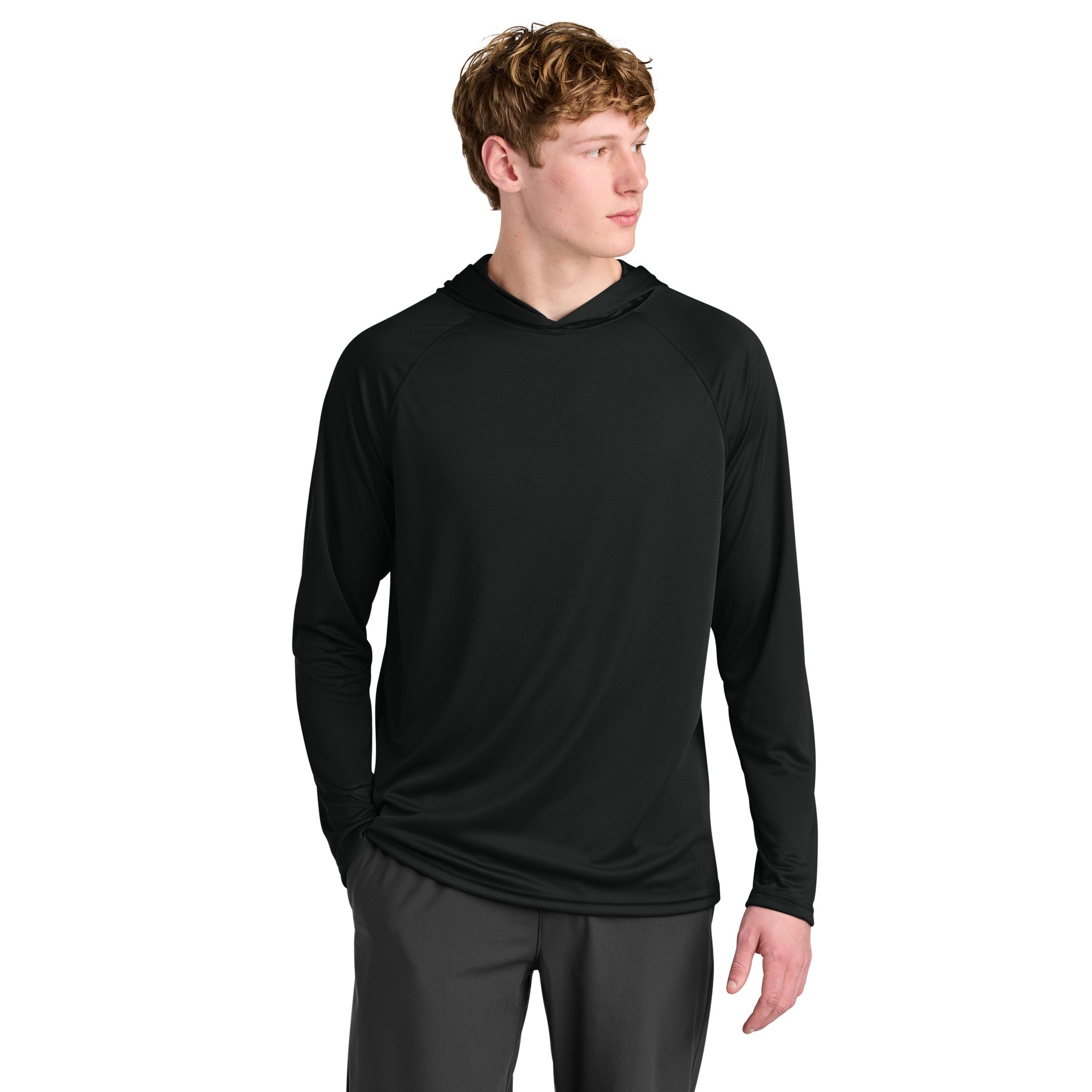Cooling Performance Long Sleeve Hooded Tee - Thumbnail Image