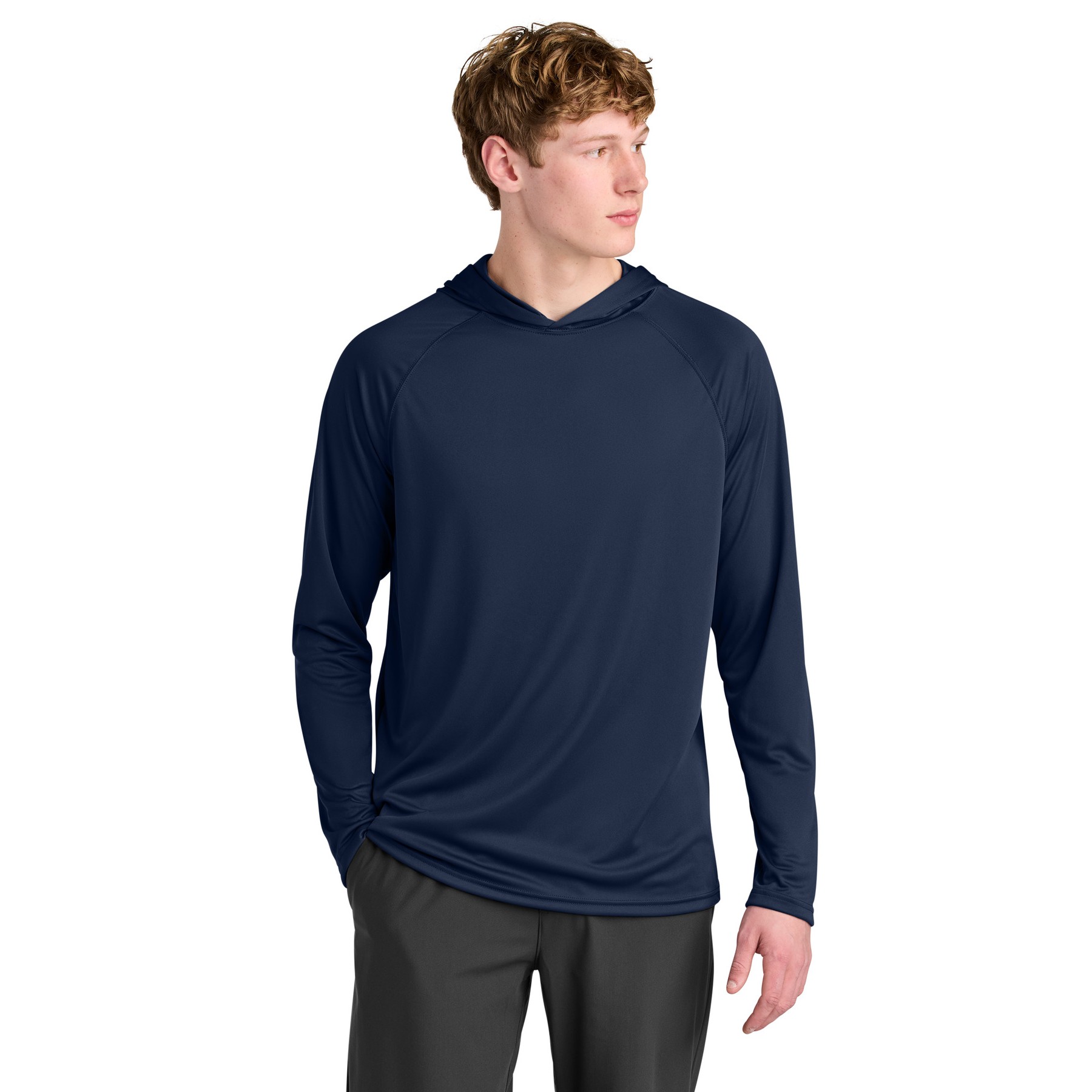 Cooling Performance Long Sleeve Hooded Tee - Thumbnail Image