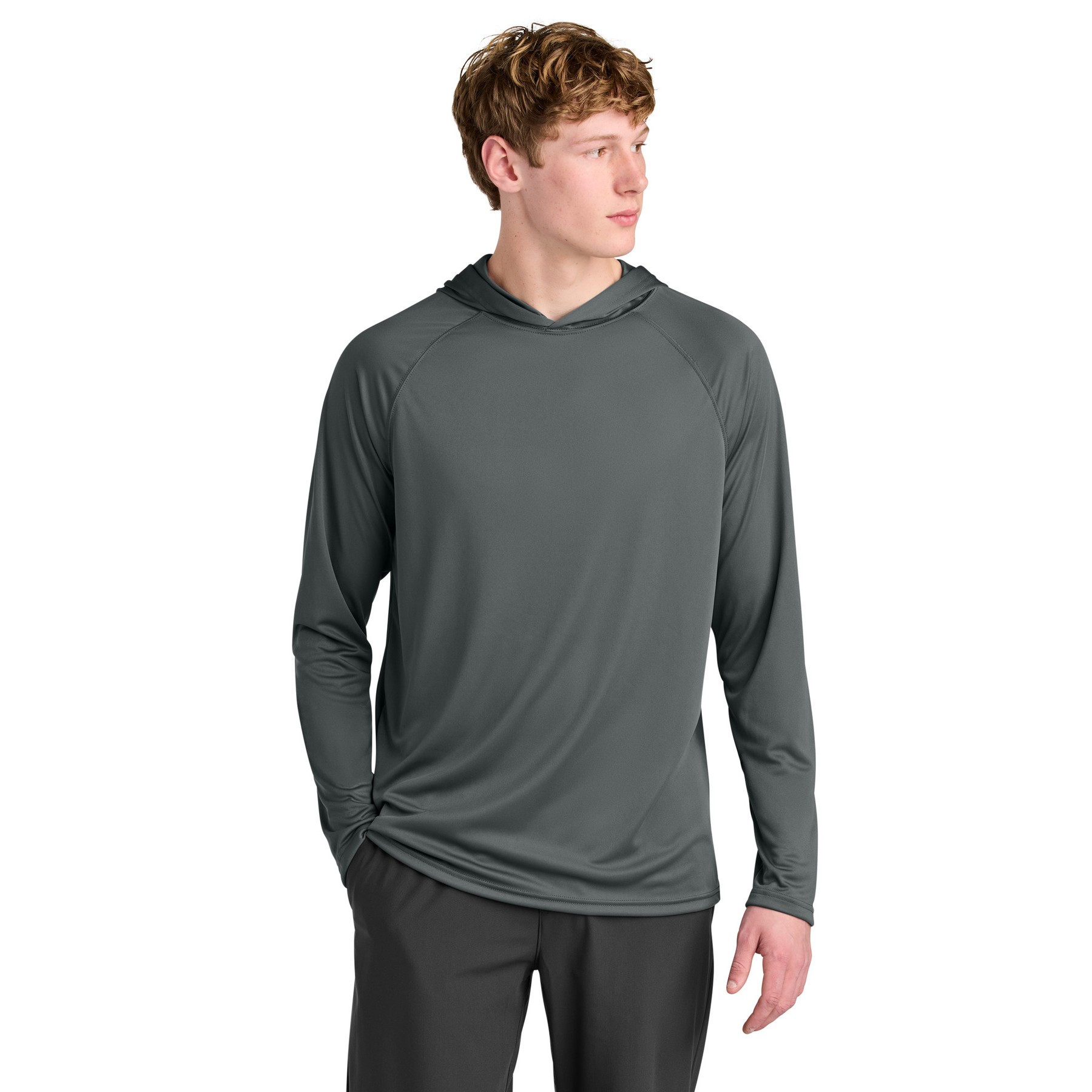 Cooling Performance Long Sleeve Hooded Tee - Thumbnail Image