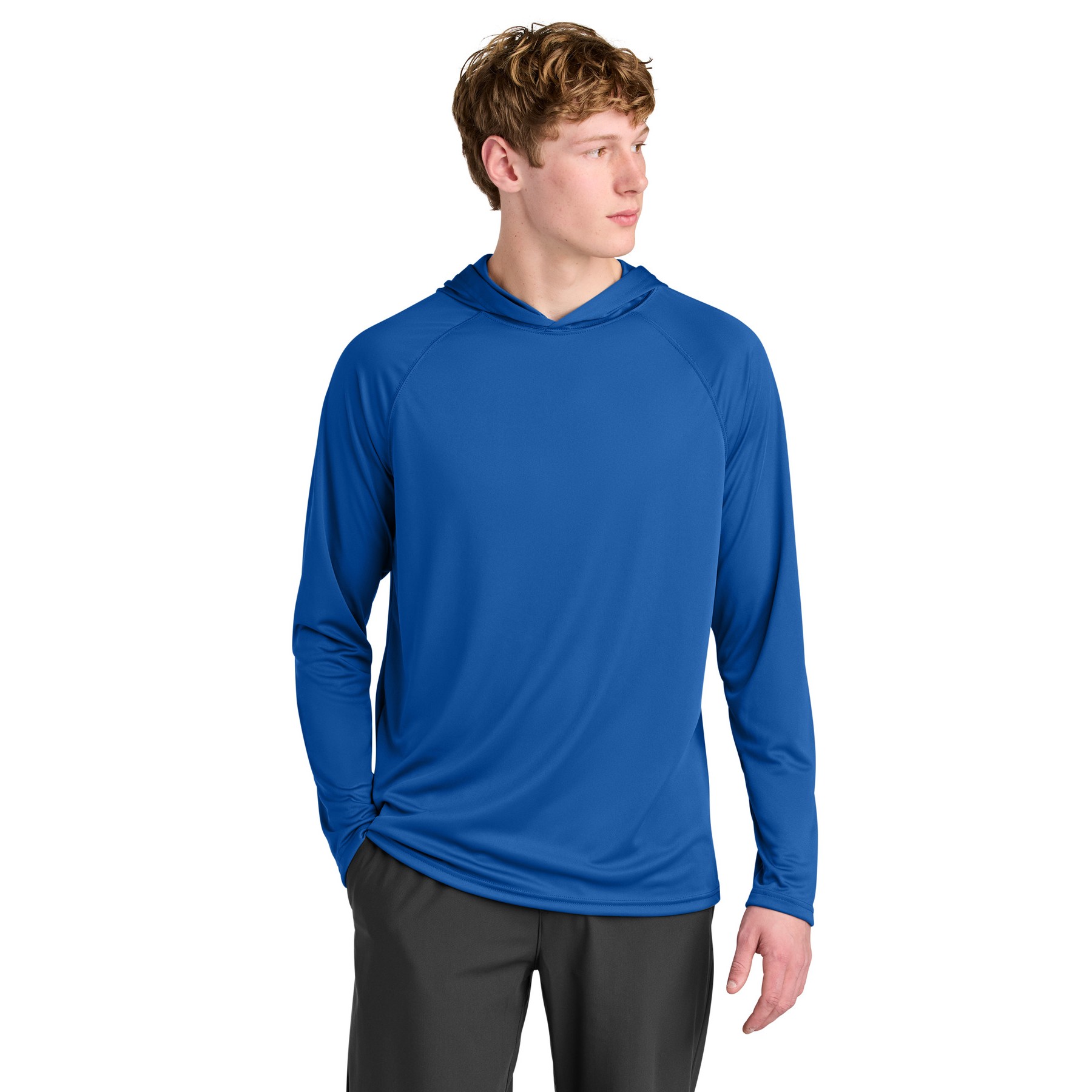 Cooling Performance Long Sleeve Hooded Tee - Thumbnail Image