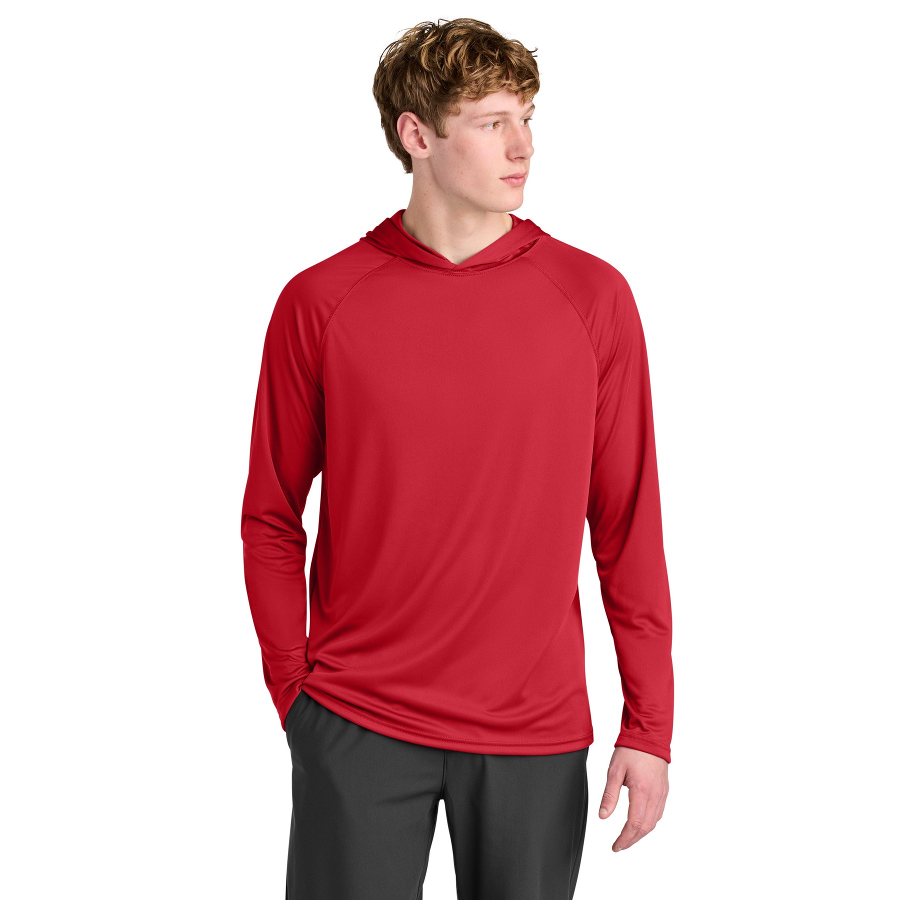 Cooling Performance Long Sleeve Hooded Tee - Thumbnail Image