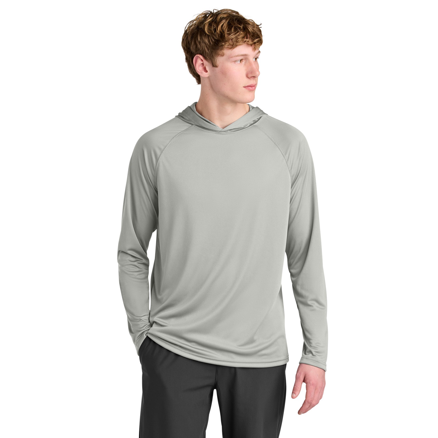Cooling Performance Long Sleeve Hooded Tee - Thumbnail Image