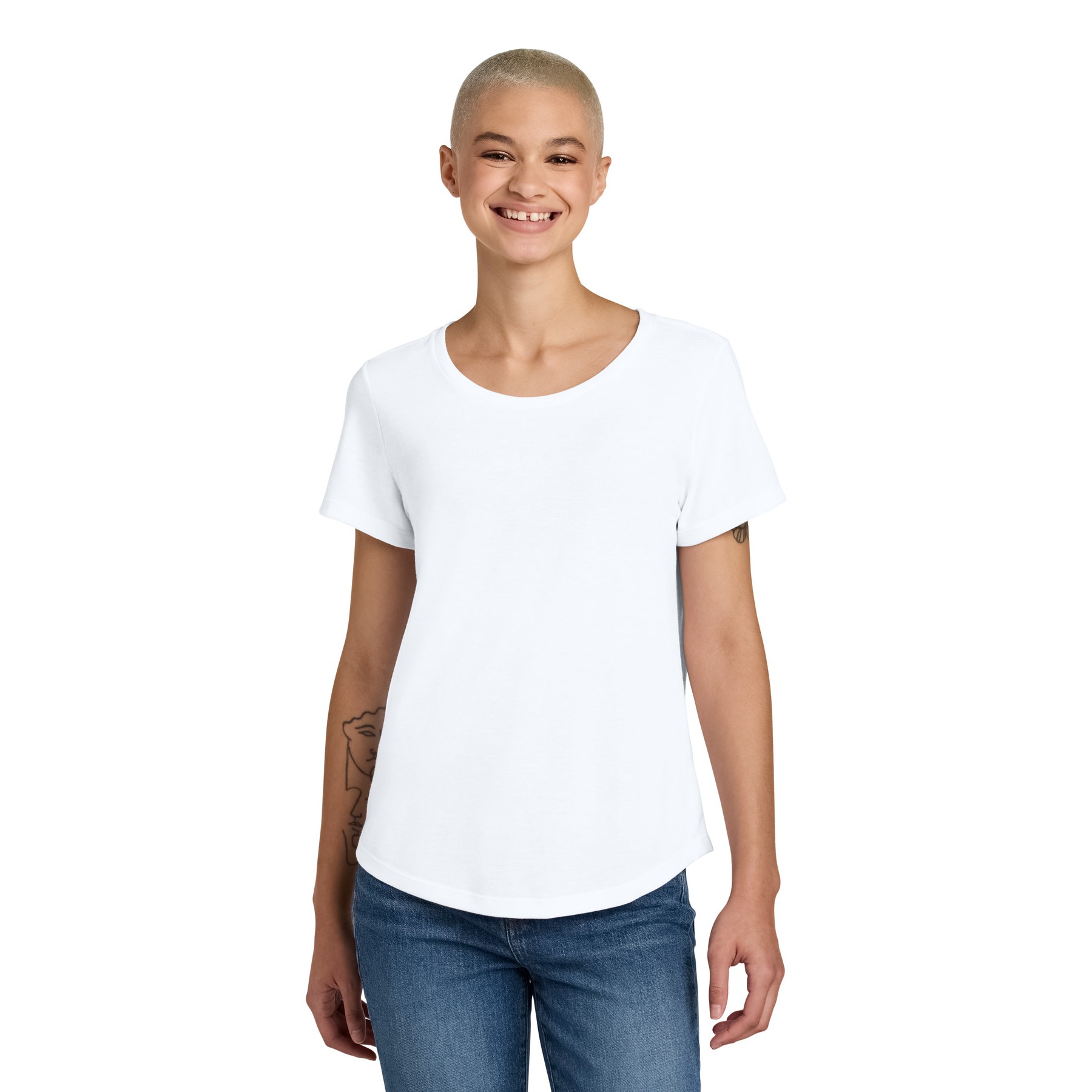 Women's Relaxed Tri-Blend Scoop Neck Tee - Main Image