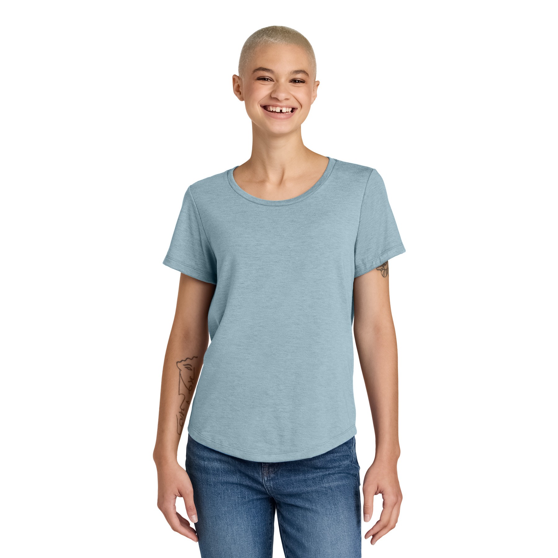 Women's Relaxed Tri-Blend Scoop Neck Tee - Thumbnail Image