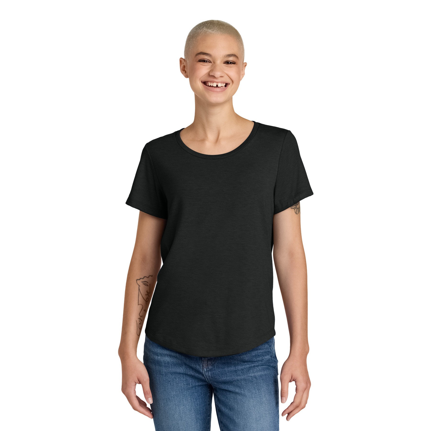 Women's Relaxed Tri-Blend Scoop Neck Tee - Thumbnail Image