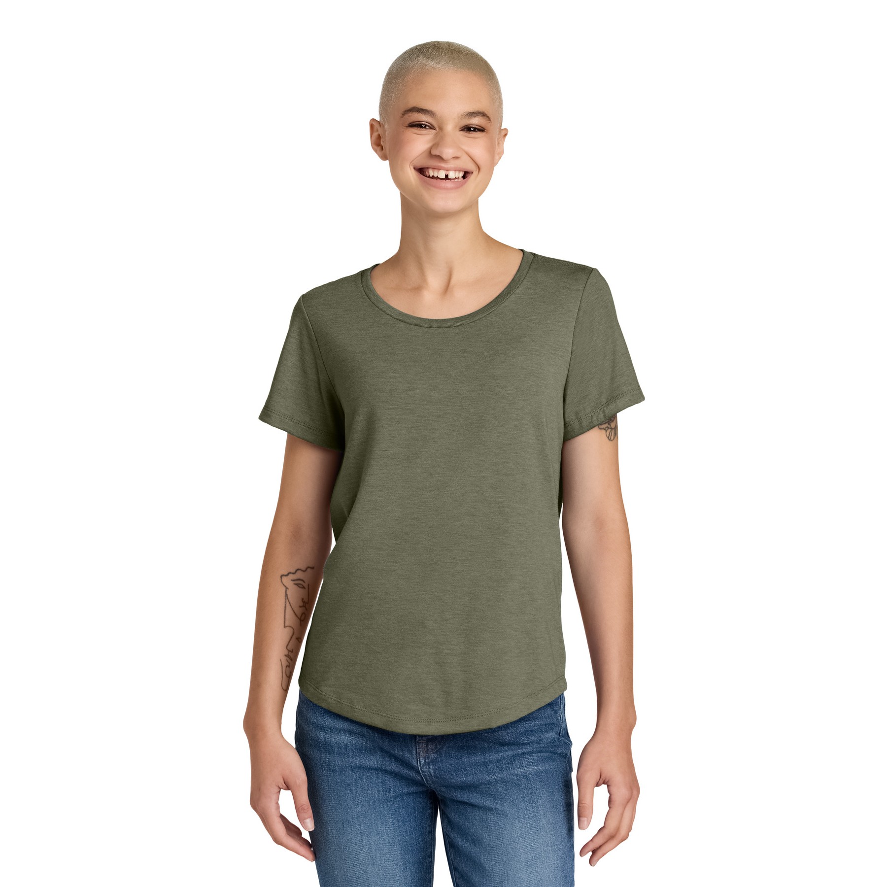 Women's Relaxed Tri-Blend Scoop Neck Tee - Thumbnail Image