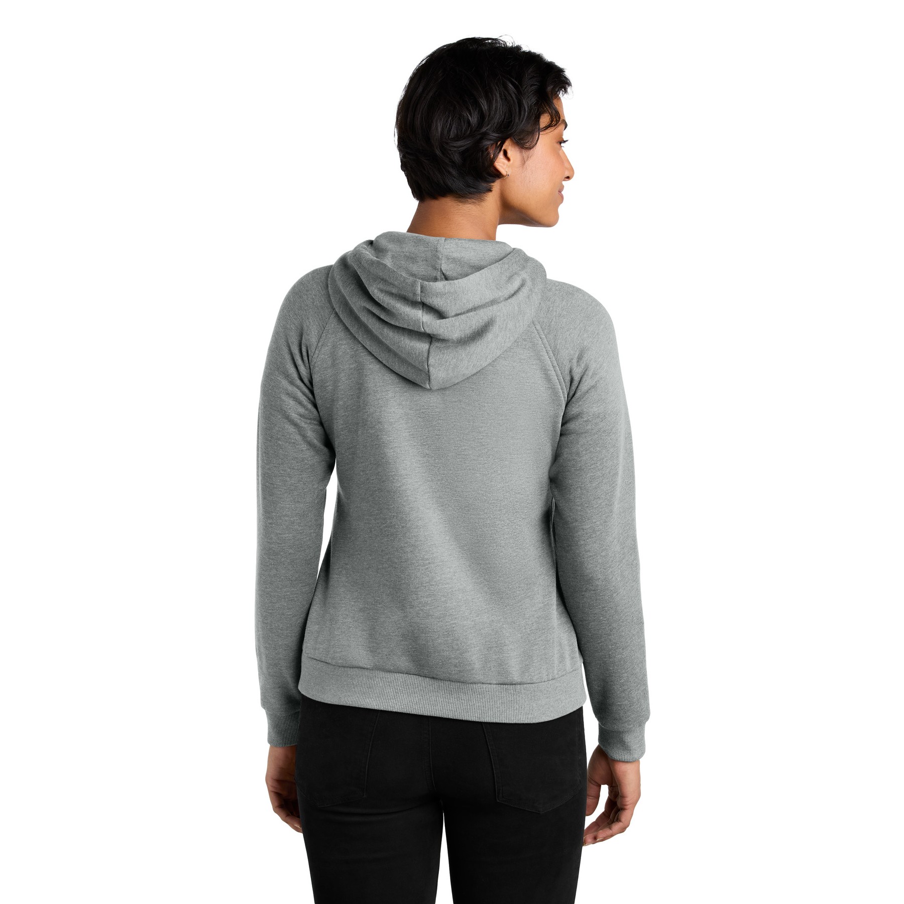 Women's Organic CVC Fleece Full-Zip Hoodie - Thumbnail Image