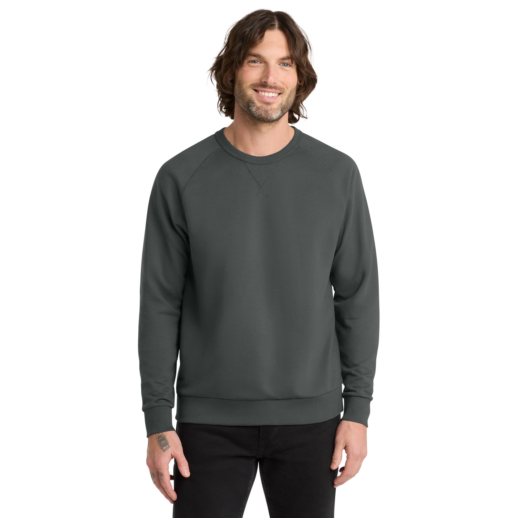 Unisex Organic French Terry Crewneck Sweatshirt - Thumbnail Image