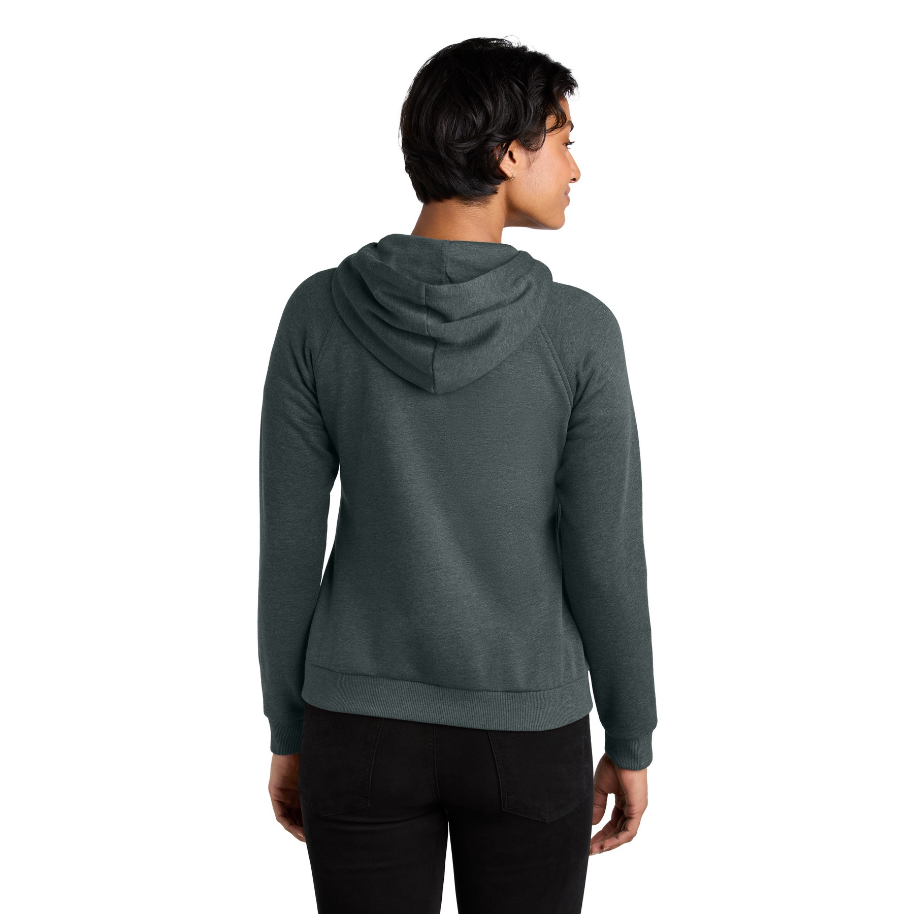 Women's Organic CVC Fleece Full-Zip Hoodie - Thumbnail Image