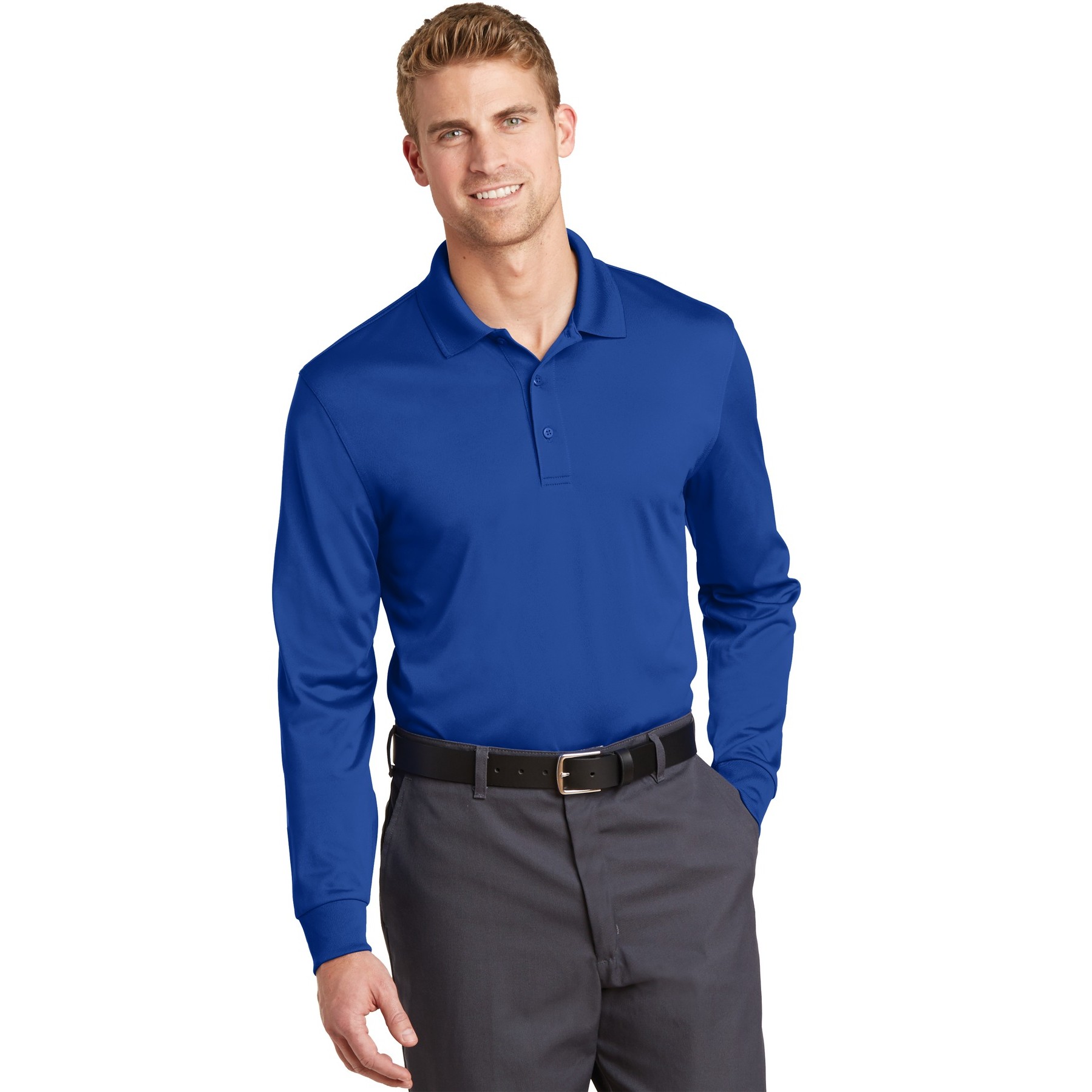 Select Snag-Proof Long Sleeve Polo - Thumbnail Image