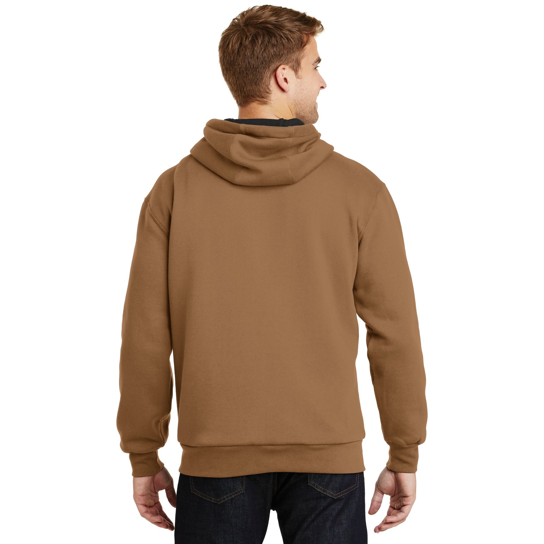 Heavyweight Full-Zip Hooded Sweatshirt with Thermal Lining - Thumbnail Image