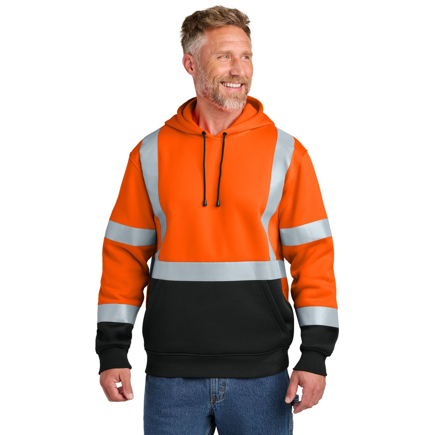 ANSI 107 Class 3 Heavy-Duty Fleece Pullover Hoodie - Main Image