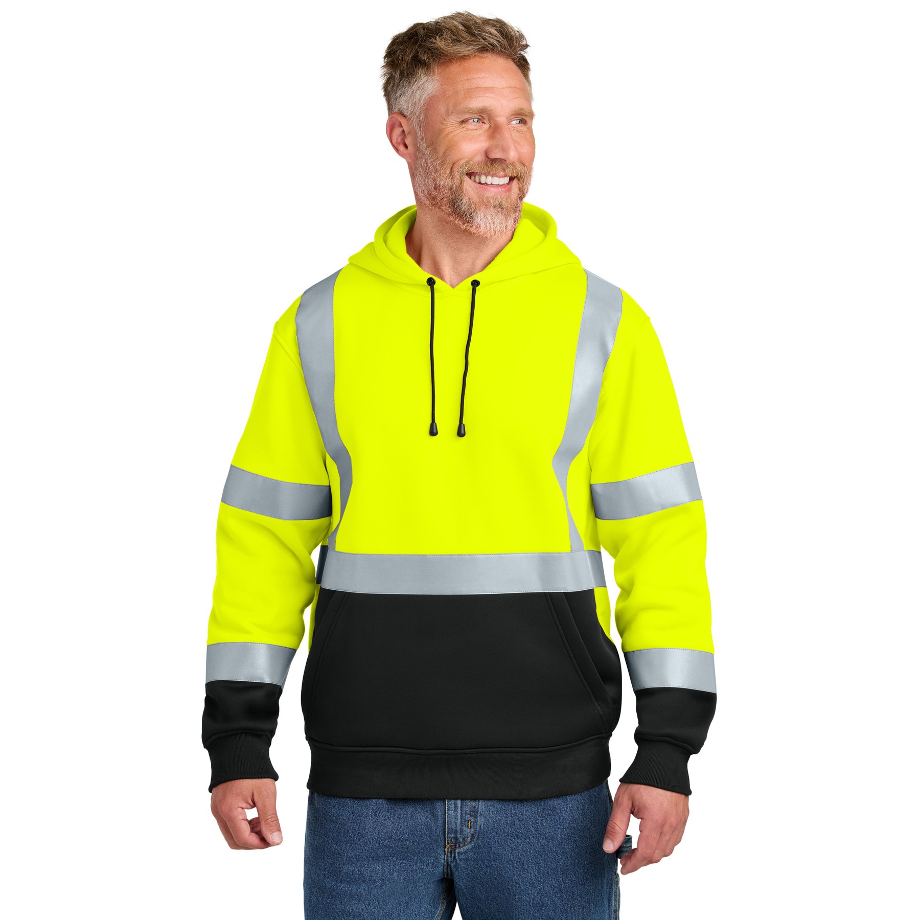 ANSI 107 Class 3 Heavy-Duty Fleece Pullover Hoodie - Thumbnail Image